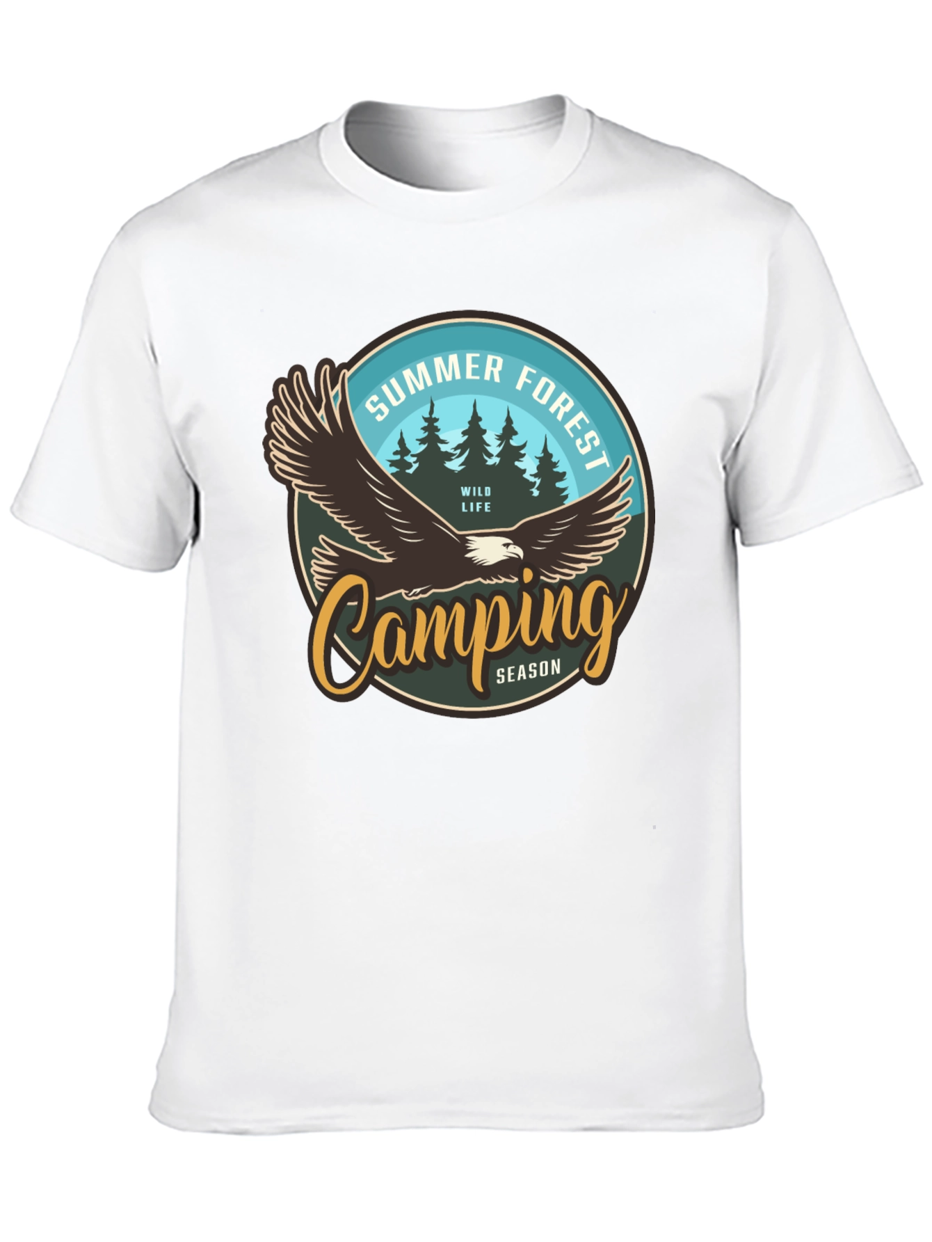 Summer Forest Camping Graphic T-Shirt