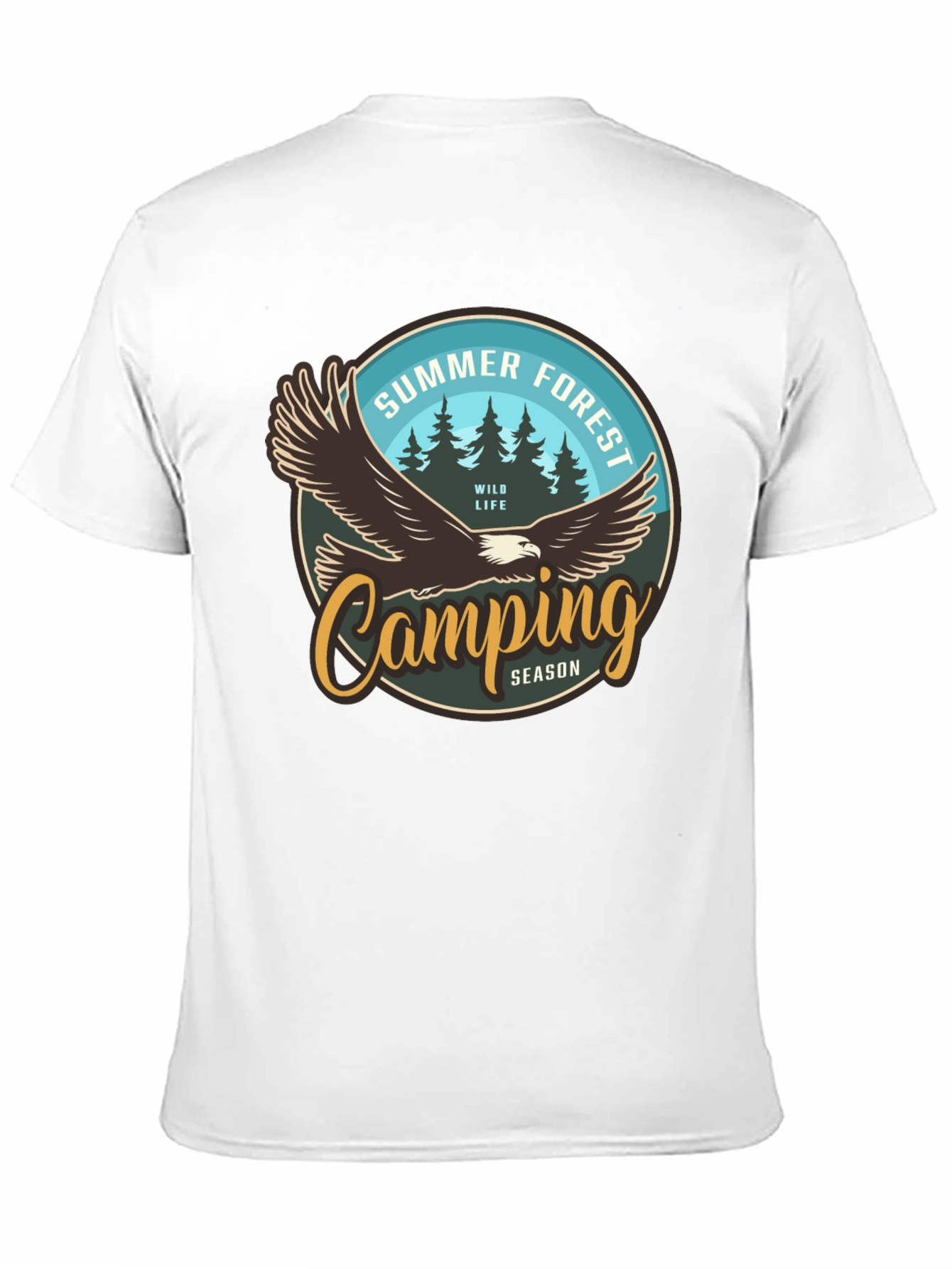 Summer Forest Camping Graphic T-Shirt