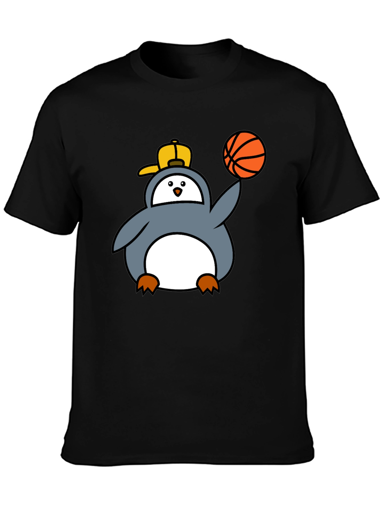 Penguin Basketball Graphic Tee - Cool Black T-Shirt