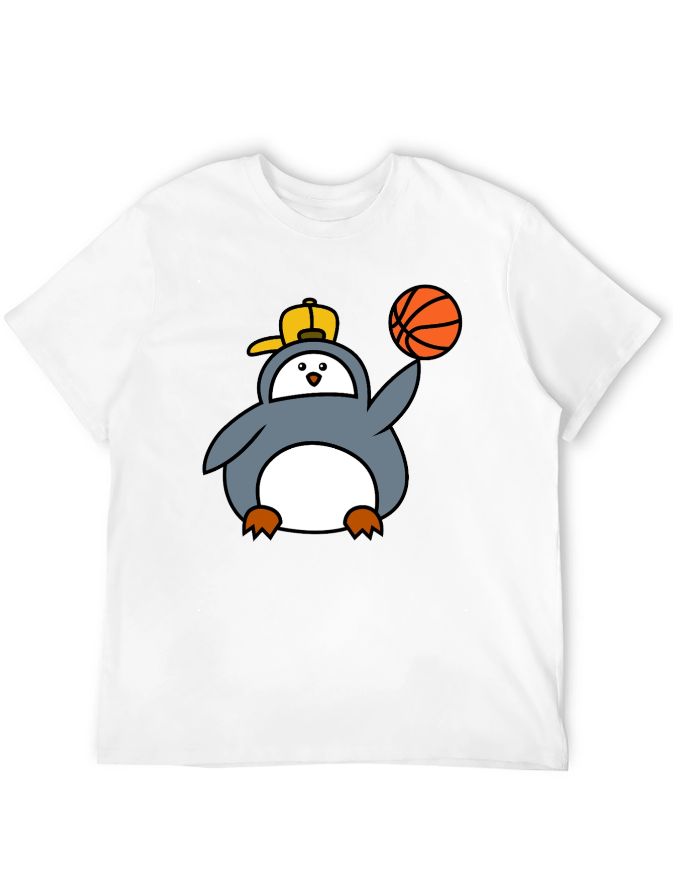 Penguin Basketball Graphic Tee - Cool Black T-Shirt