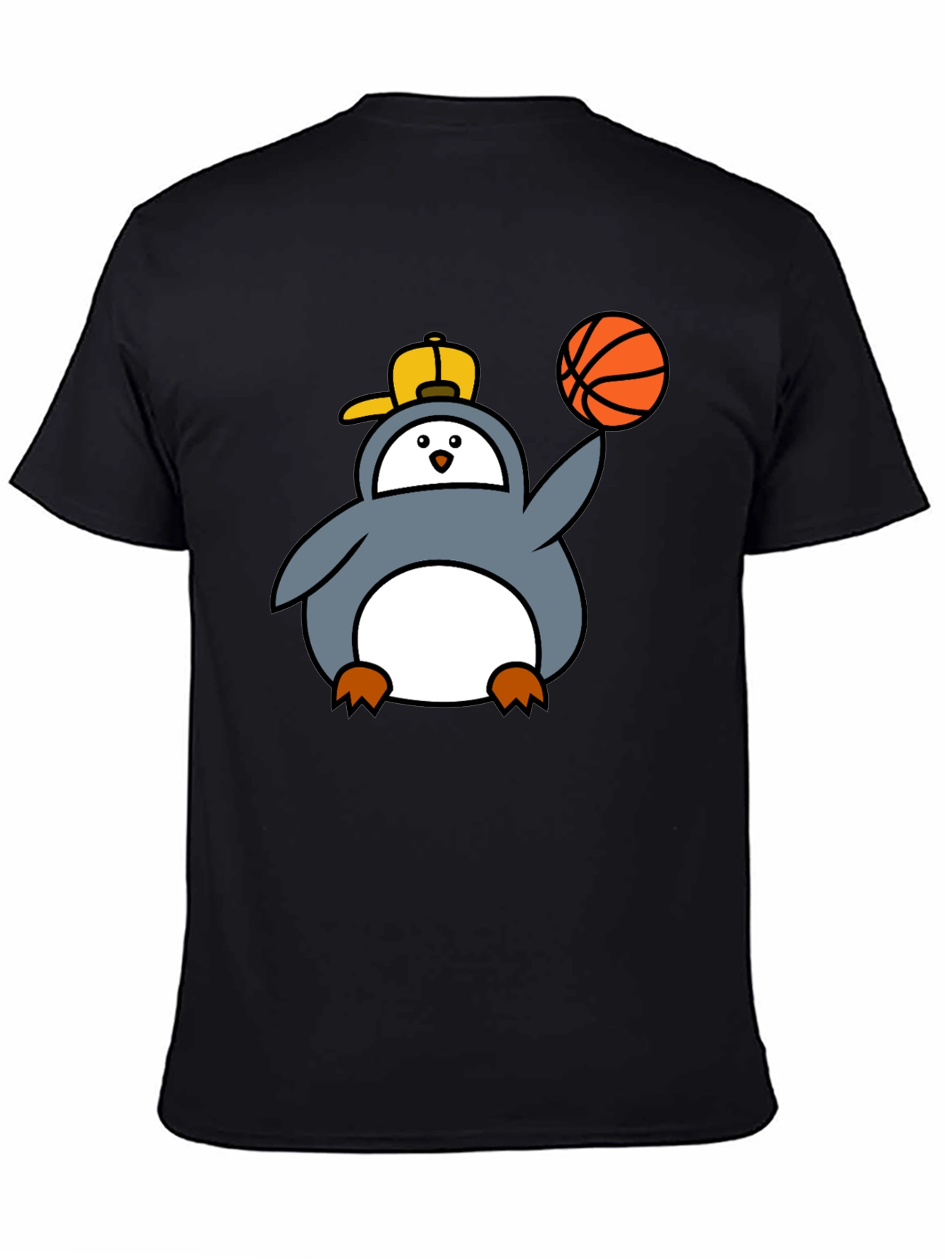 Penguin Basketball Graphic Tee - Cool Black T-Shirt