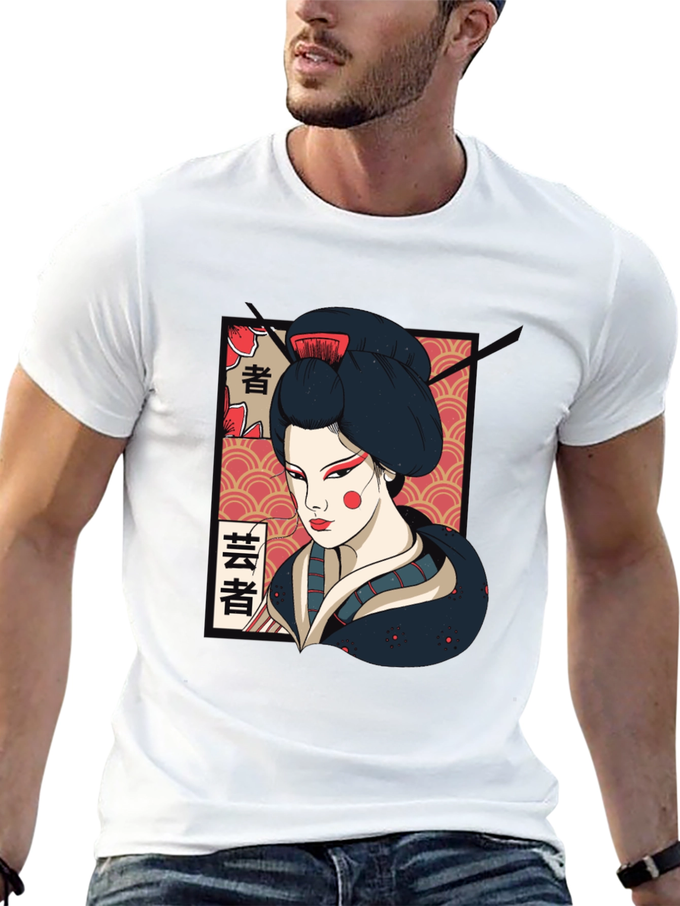 Geisha Graphic T-Shirt - Stylish Unisex Tee