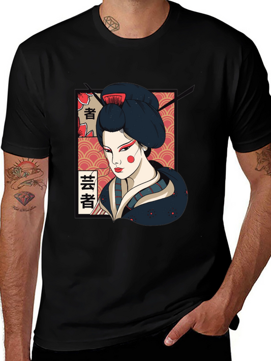 Geisha Graphic T-Shirt - Stylish Unisex Tee