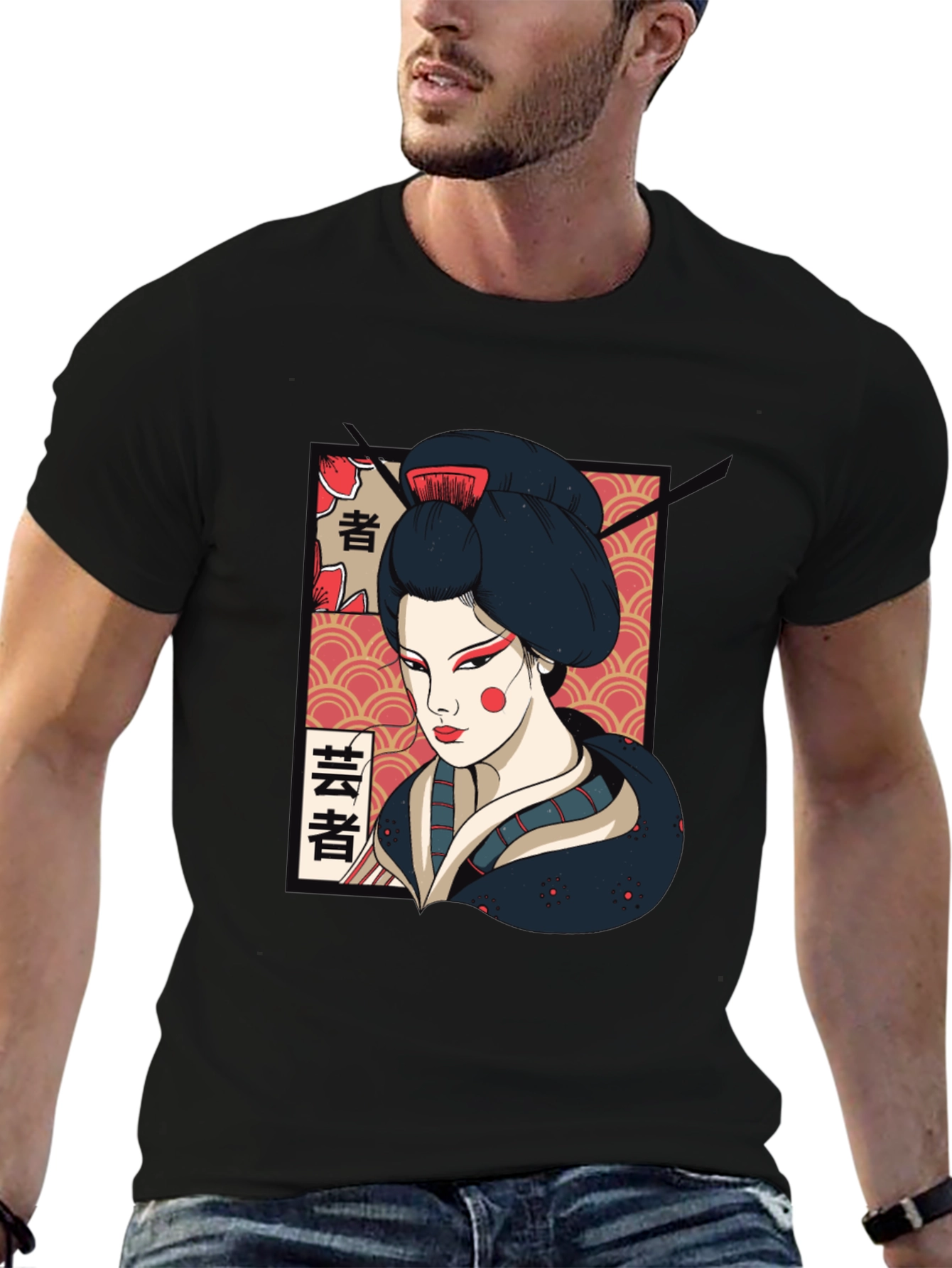 Geisha Graphic T-Shirt - Stylish Unisex Tee