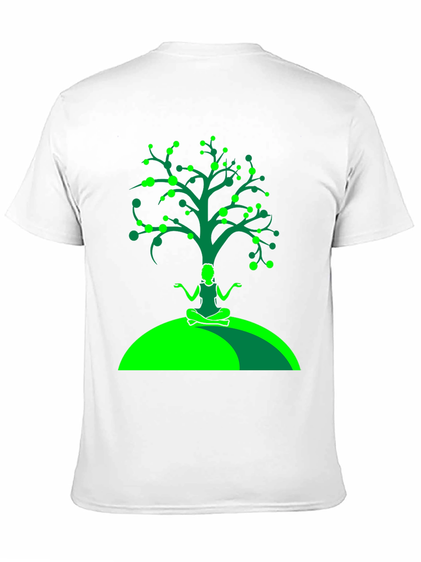 Yoga Tree Graphic Tee - Black Cotton T-Shirt