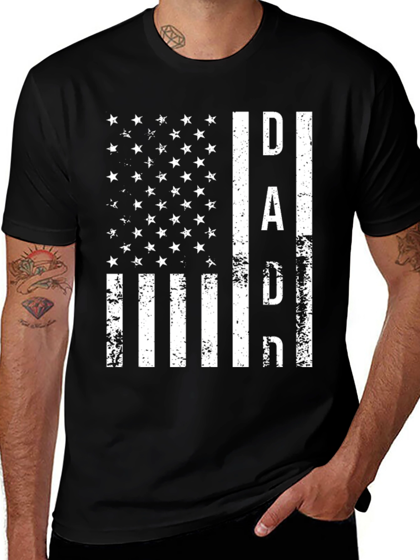 Patriotic Dad T-Shirt - American Flag Design