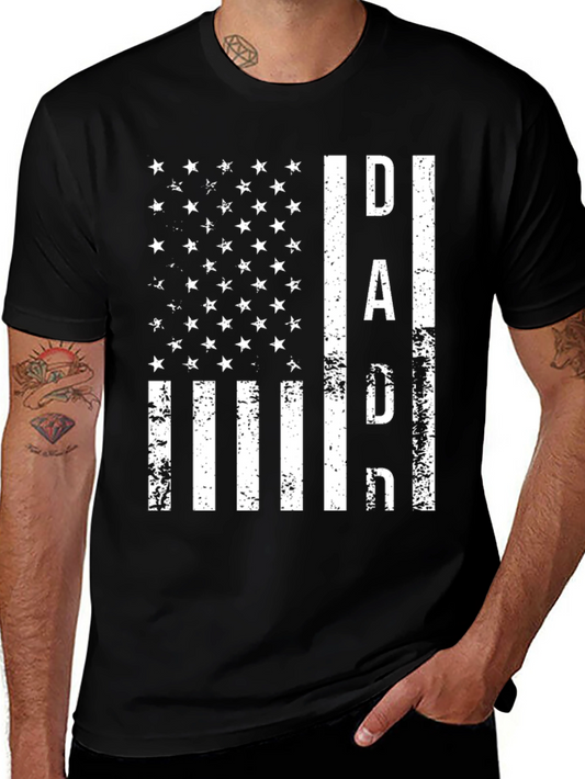 Patriotic Dad T-Shirt - American Flag Design