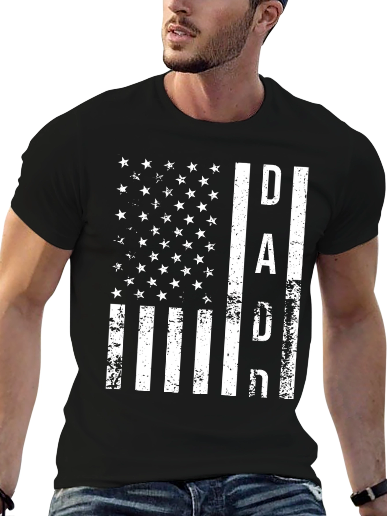Patriotic Dad T-Shirt - American Flag Design