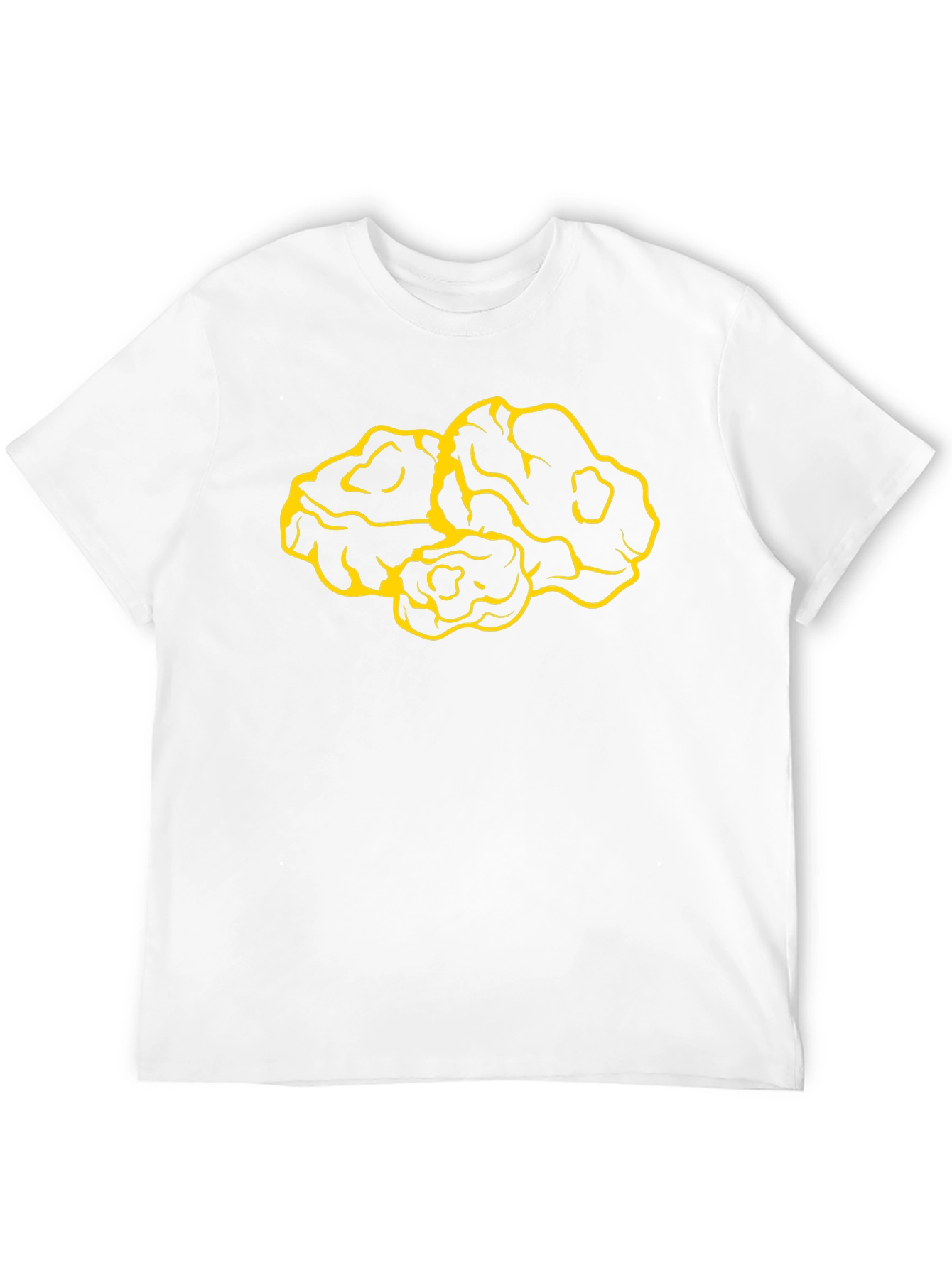 Graphic Tee: Abstract Yellow Design on Black