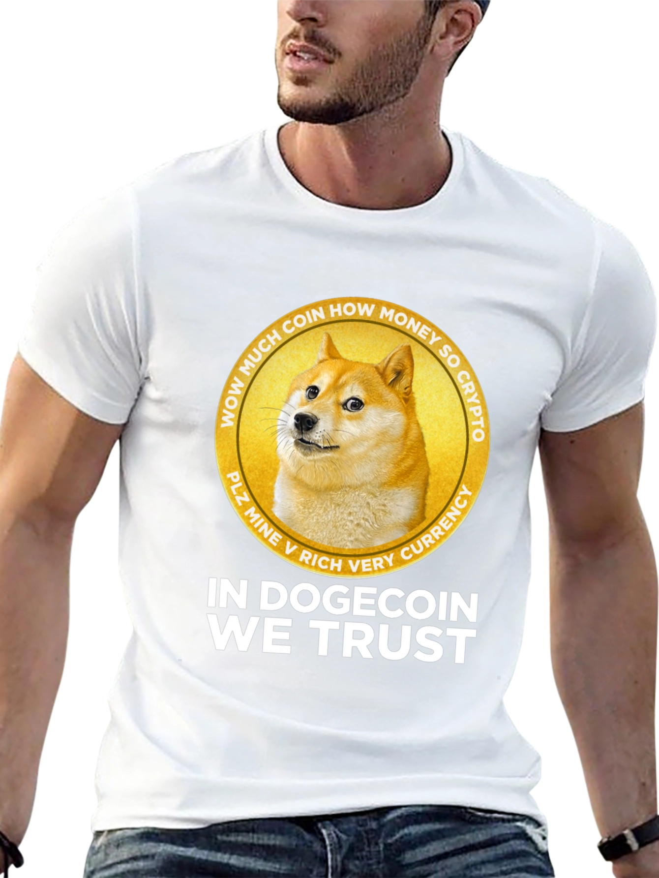 In Dogecoin We Trust Black Graphic Tee