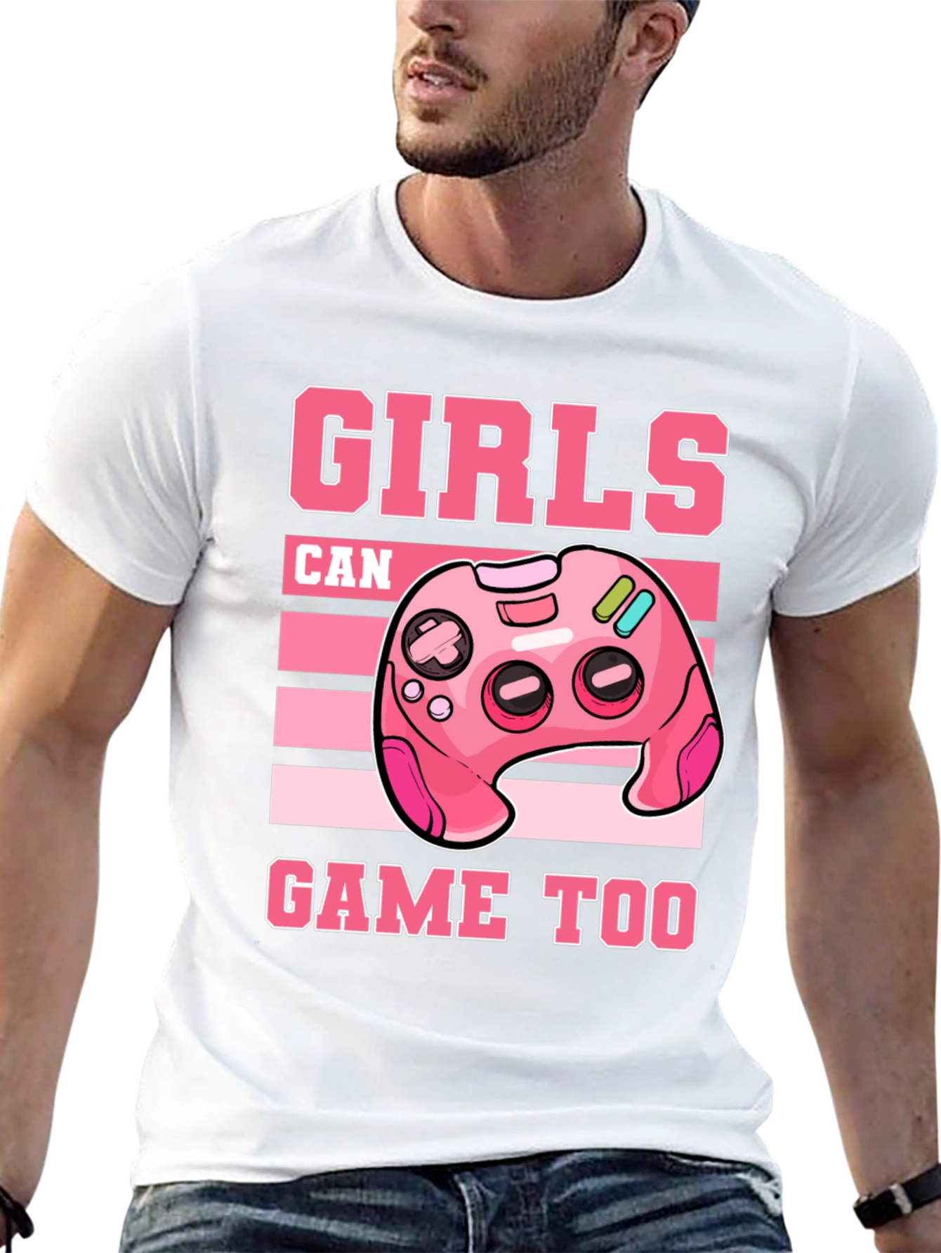 Girls Can Game Too - Graphic T-Shirt