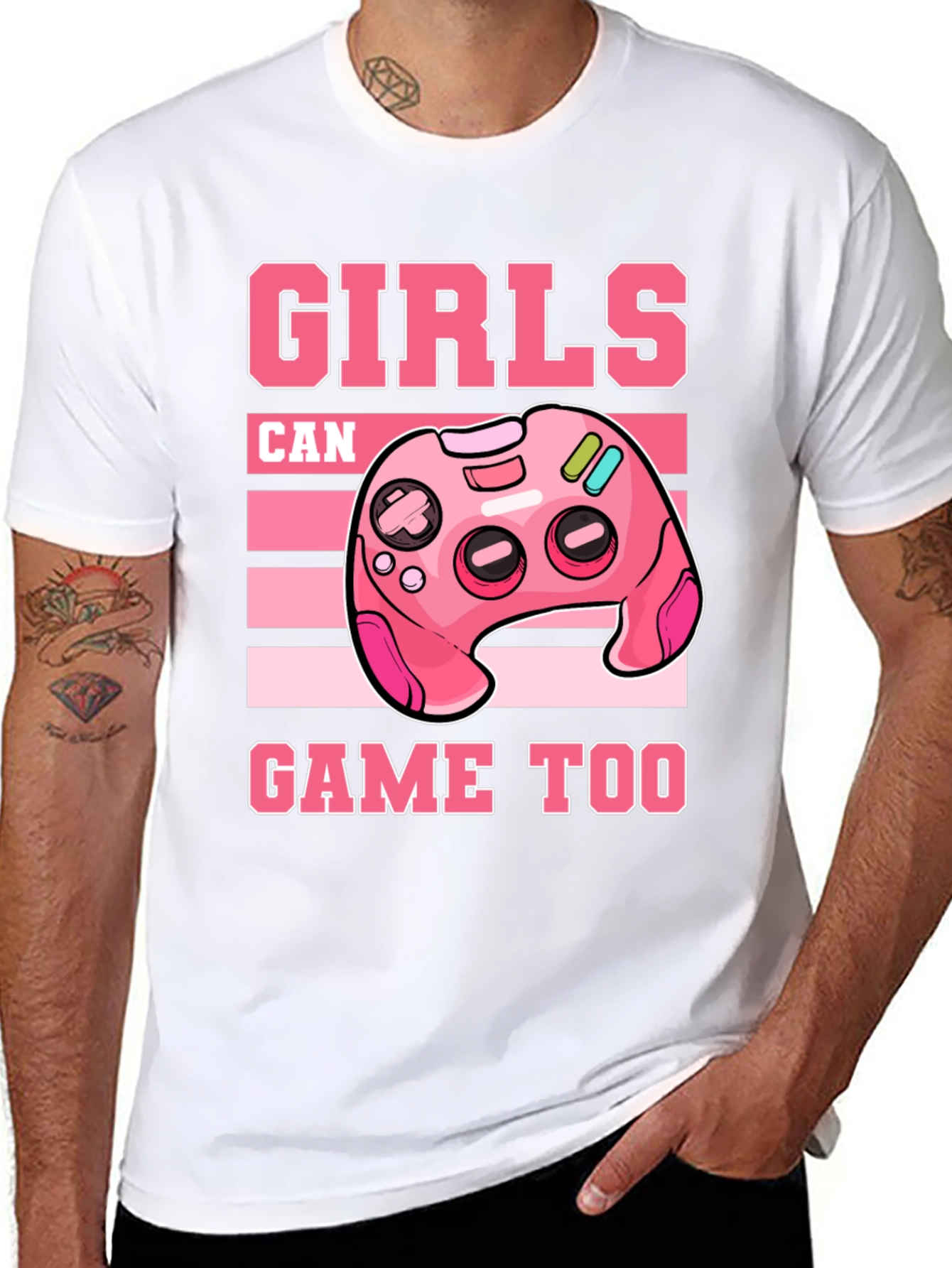 Girls Can Game Too - Graphic T-Shirt