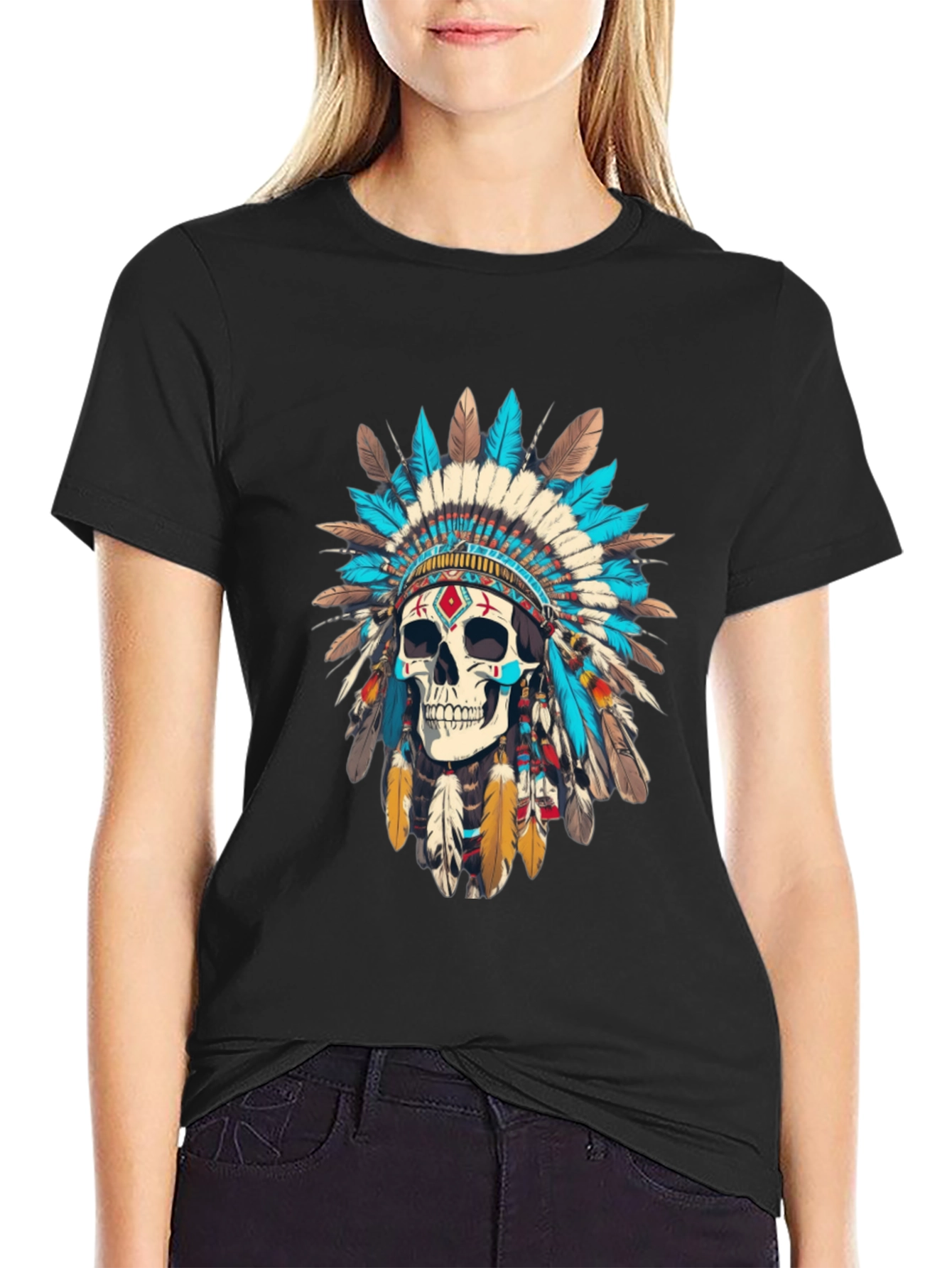 Skull Chief T-Shirt - Black