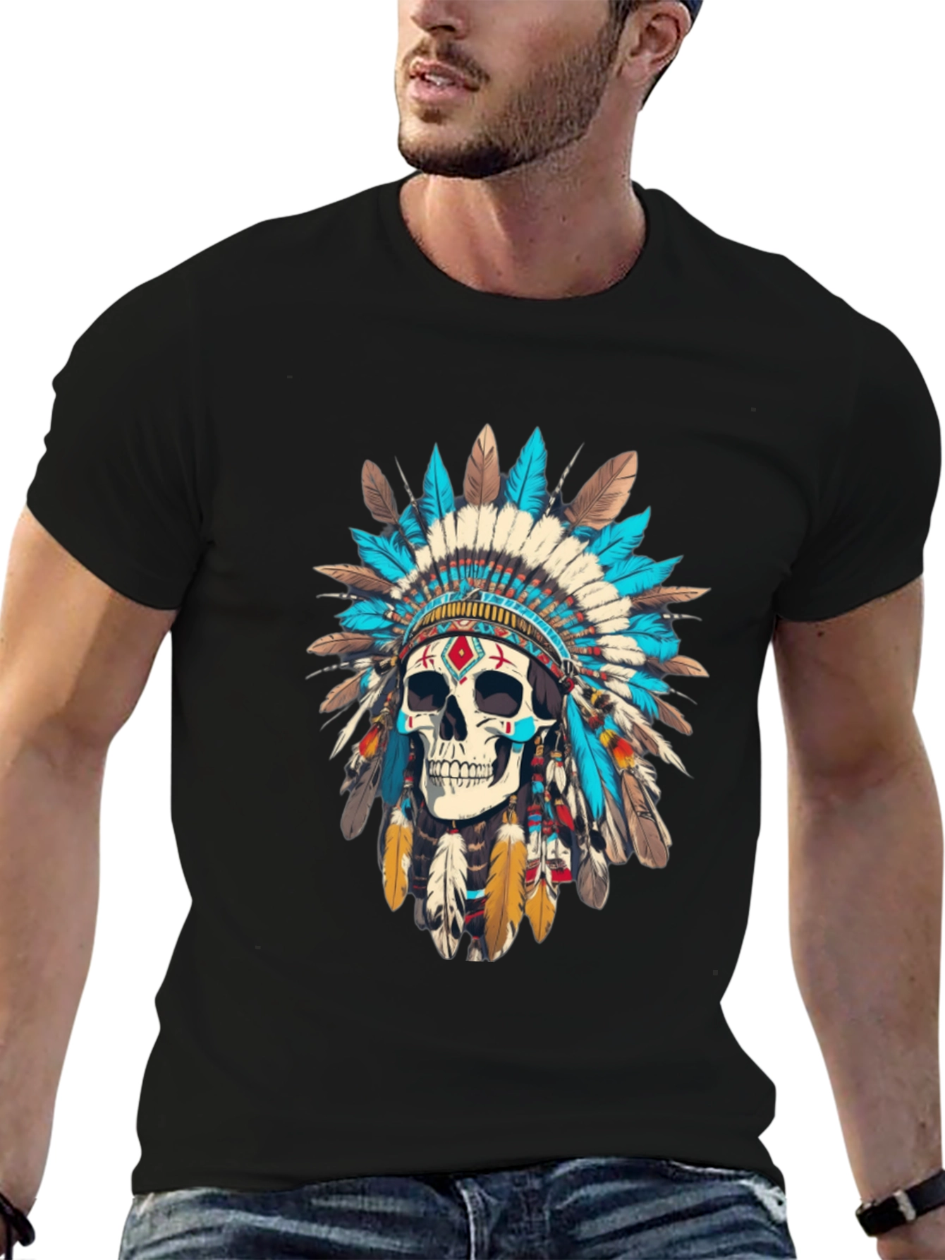 Skull Chief T-Shirt - Black