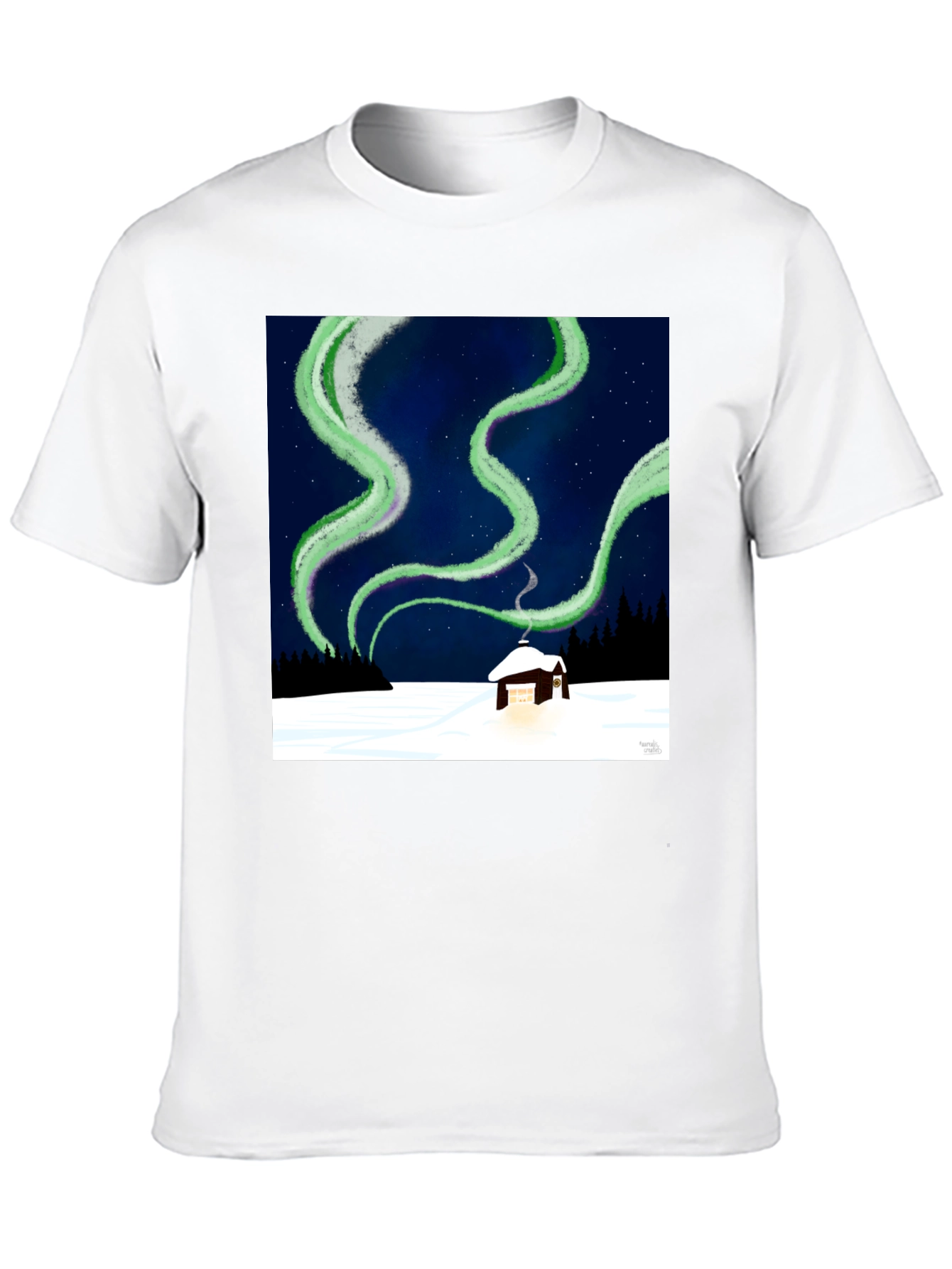 Aurora Cabin Tee: Night Sky Dream