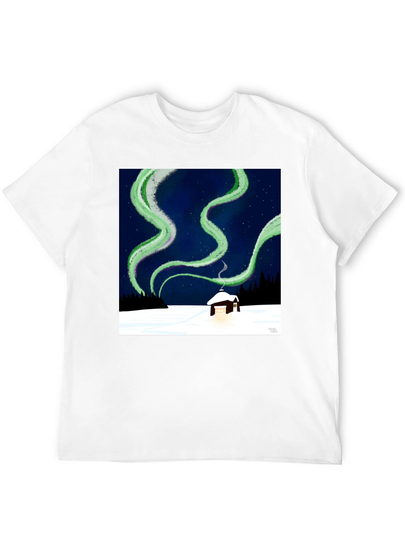 Aurora Cabin Tee: Night Sky Dream