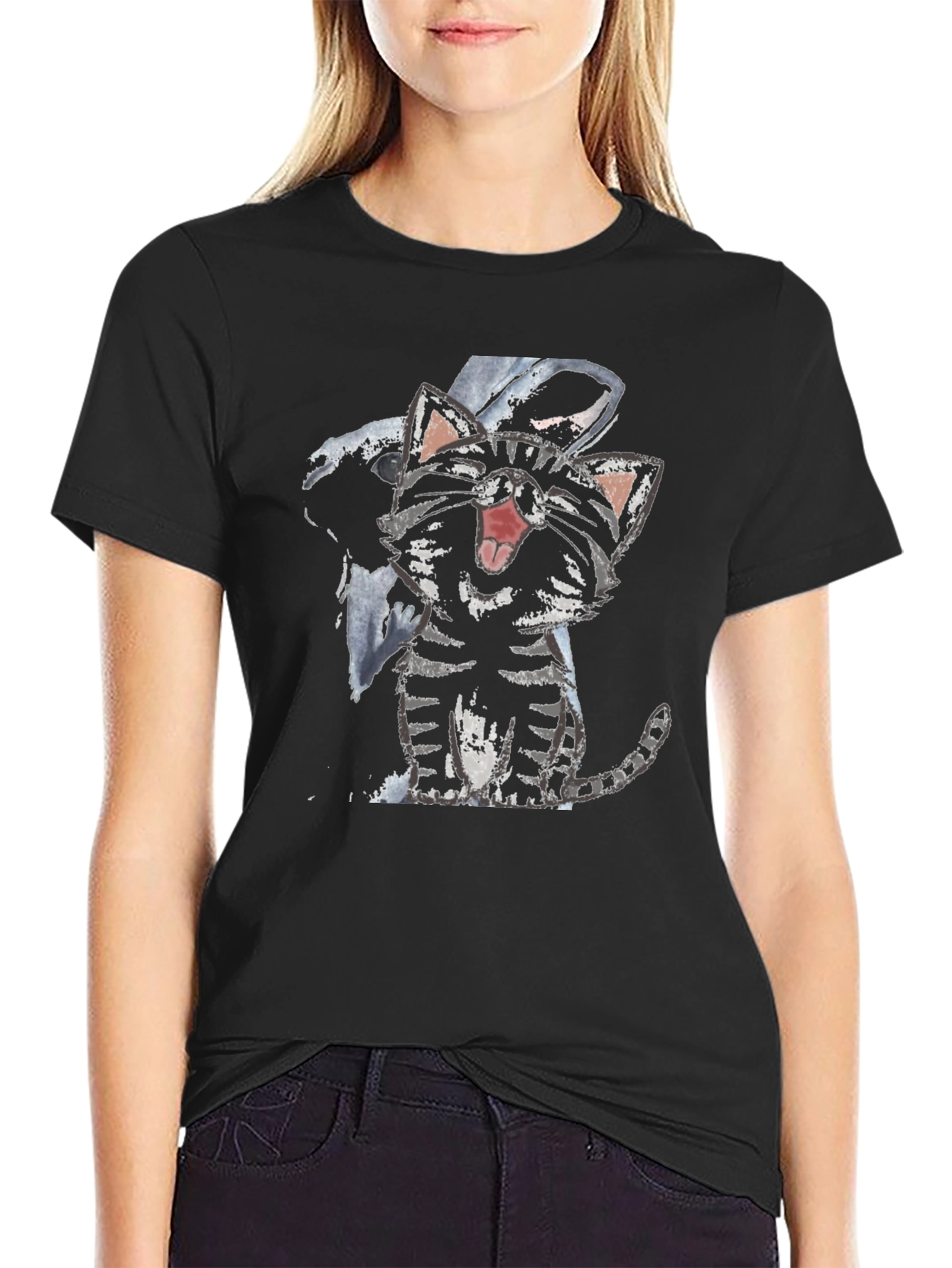 Black Cat Graphic T-Shirt