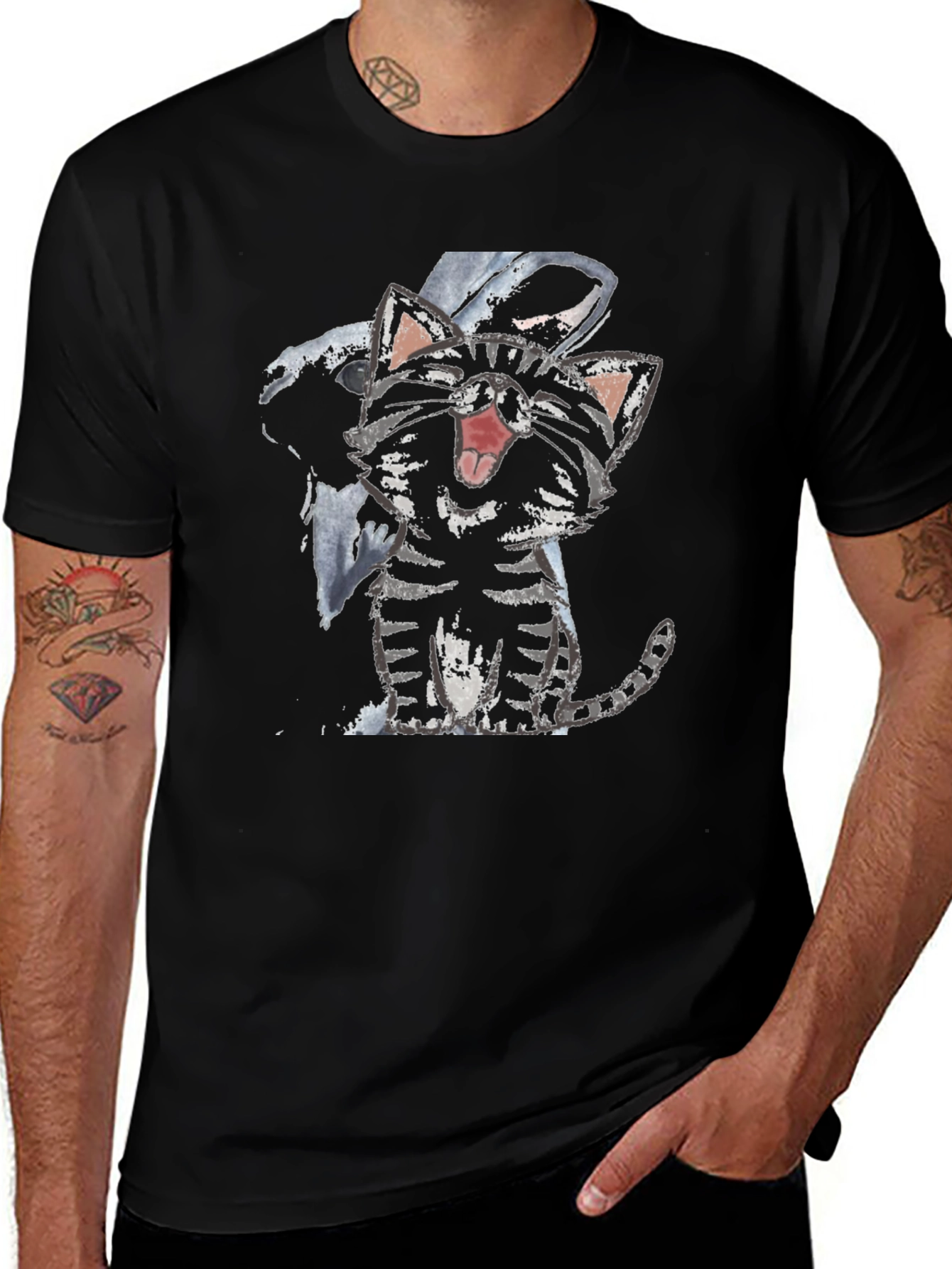 Black Cat Graphic T-Shirt