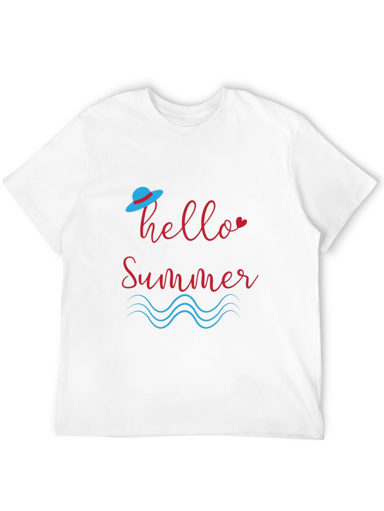 Hello Summer Graphic Black T-Shirt