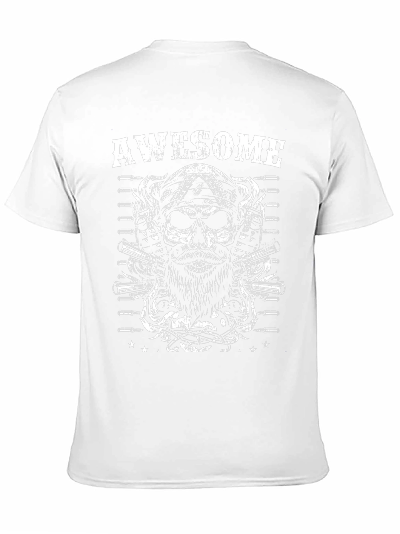 Awesome Skull & Guns Graphic Tee