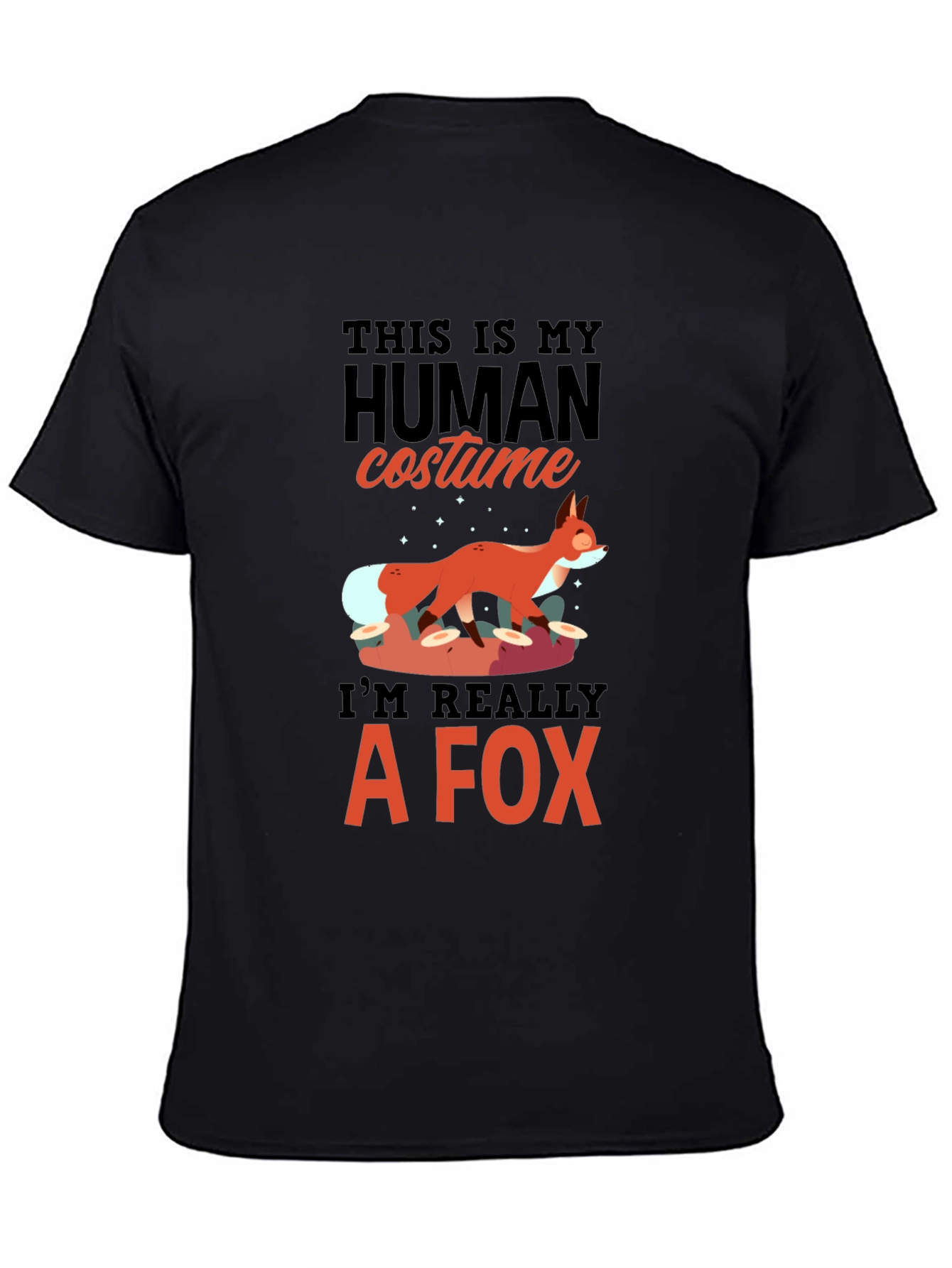 Human Costume Fox T-Shirt - Funny Halloween Tee