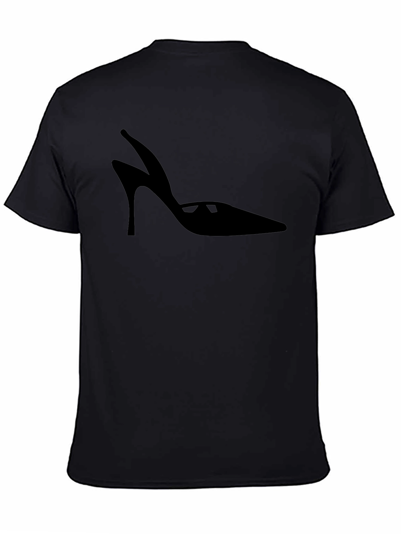 Stylish Heel Silhouette Black T-Shirt