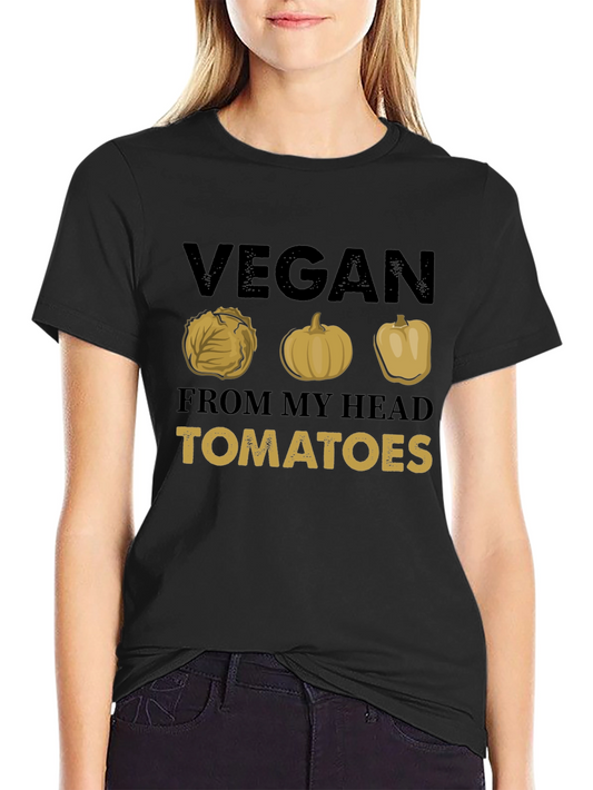 Vegan From My Head Tomatoes Graphic Tee