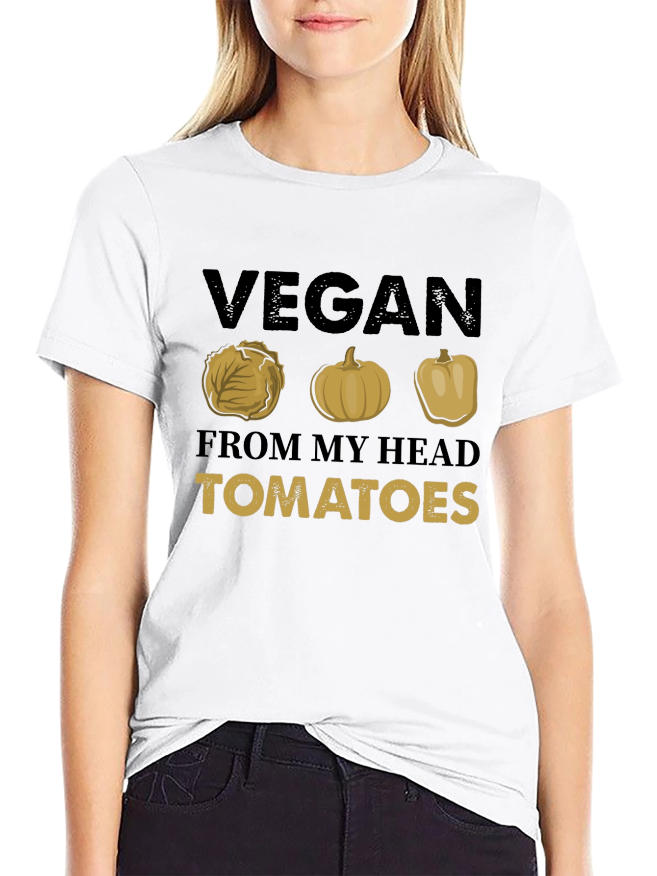 Vegan From My Head Tomatoes Graphic Tee