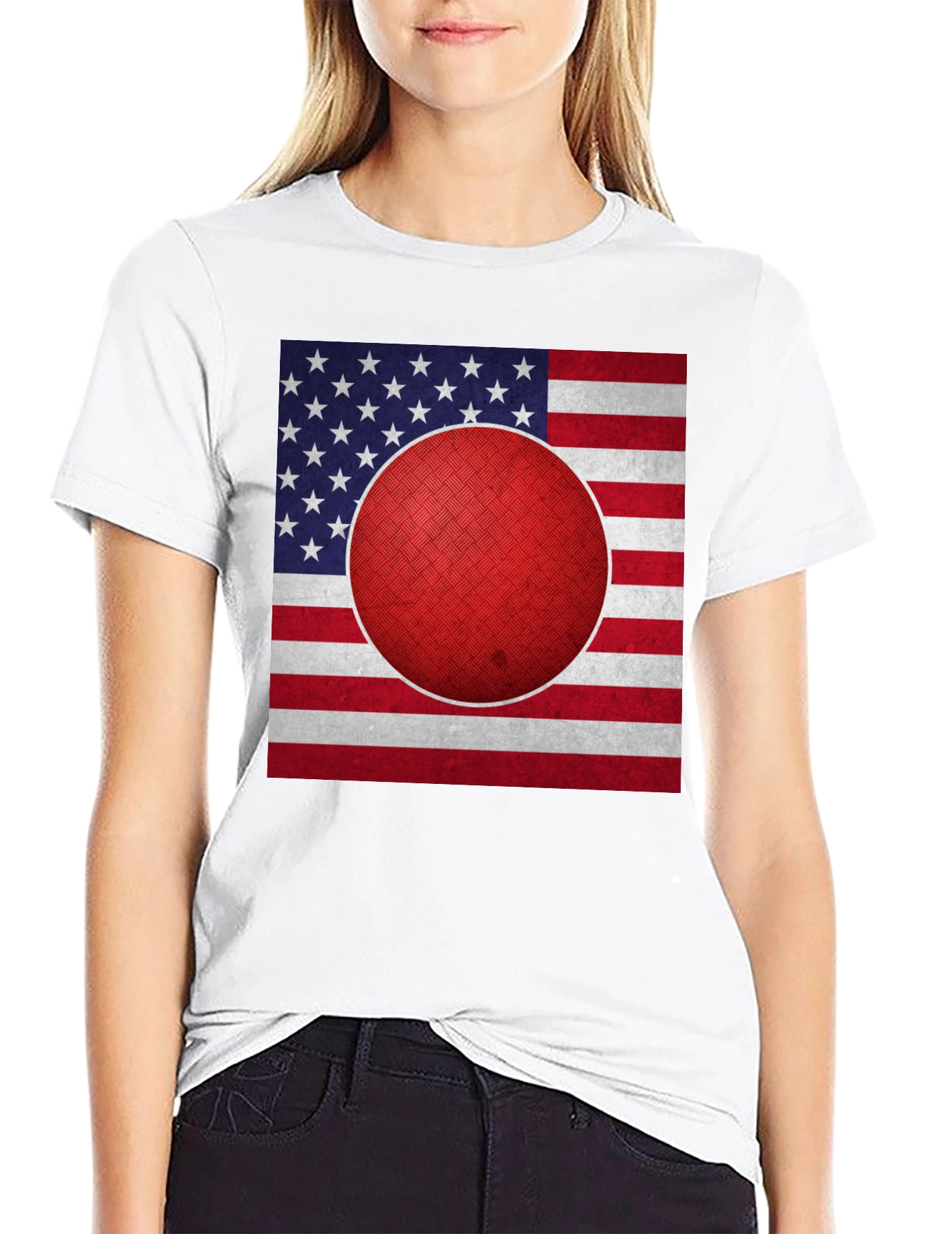 Dodgeball American Flag Graphic T-Shirt
