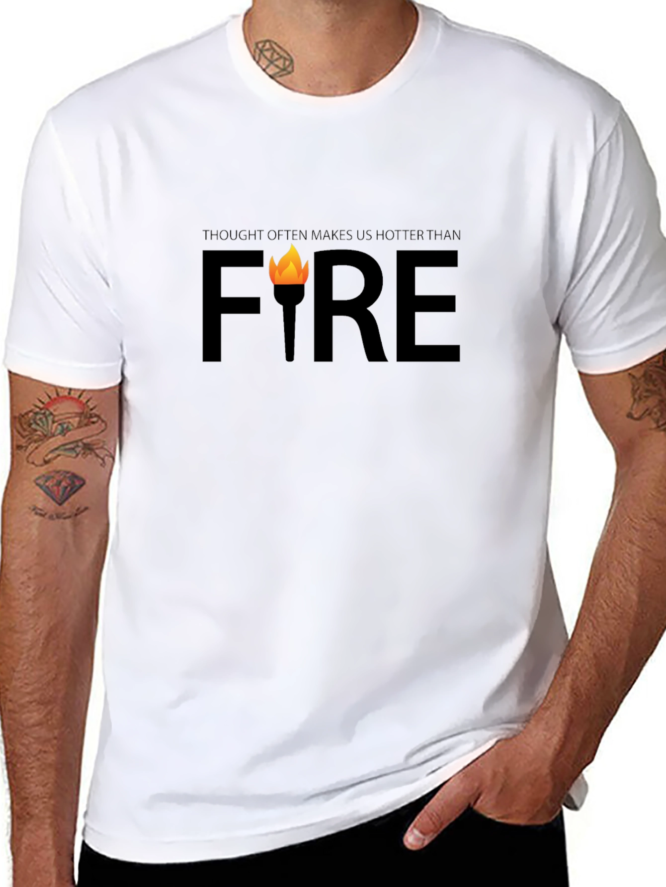 Thought Hotter Than Fire Black Graphic Tee
