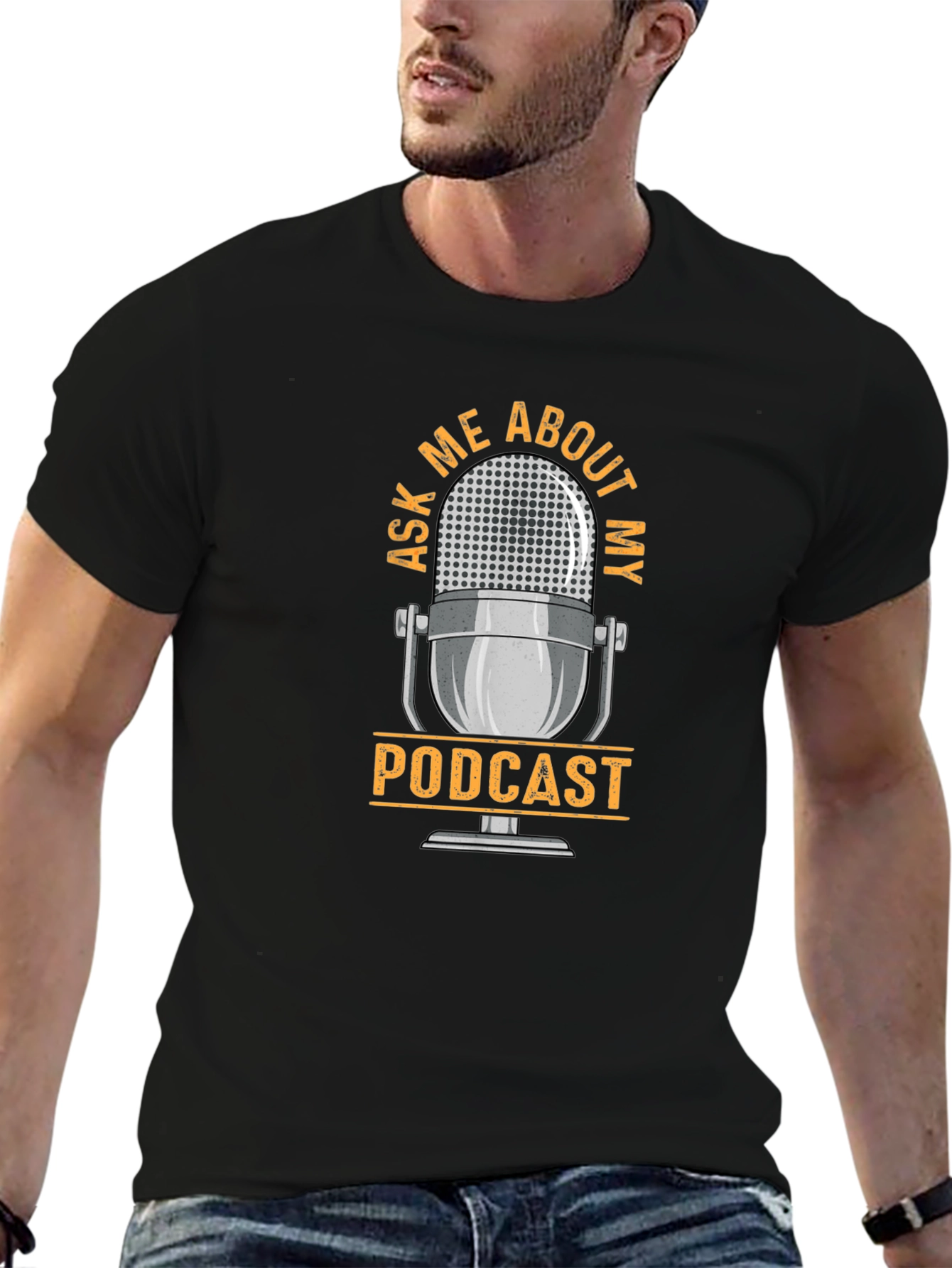 Ask Me About My Podcast Graphic T-Shirt