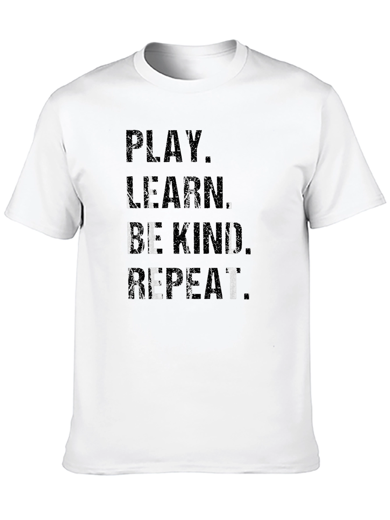 Play Learn Be Kind Repeat Black T-Shirt