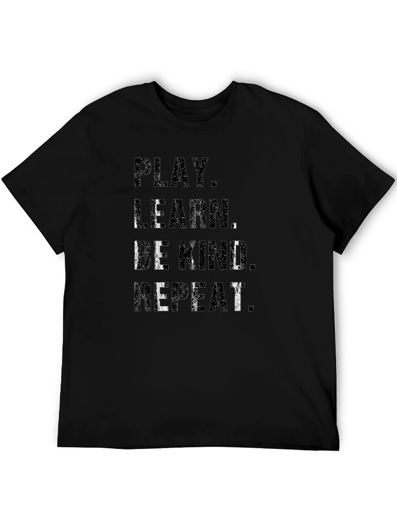 Play Learn Be Kind Repeat Black T-Shirt