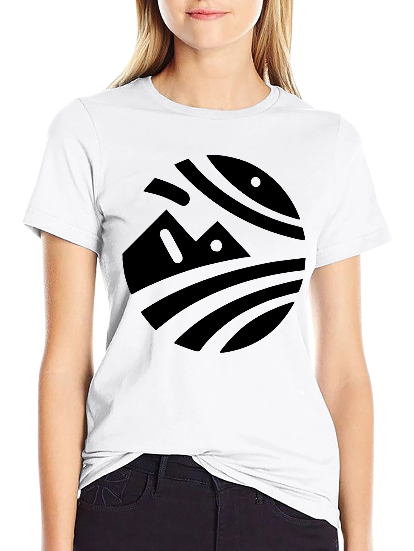Abstract Nature Graphic Black T-Shirt