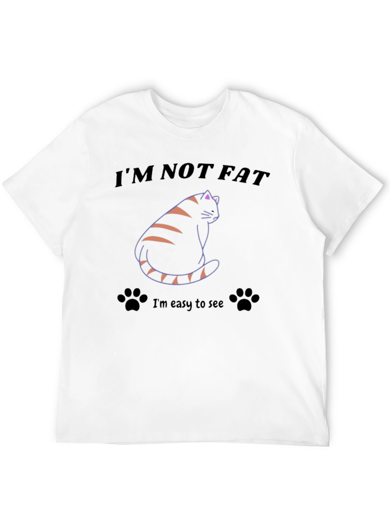 Im Not Fat T-Shirt Funny Cat Tee