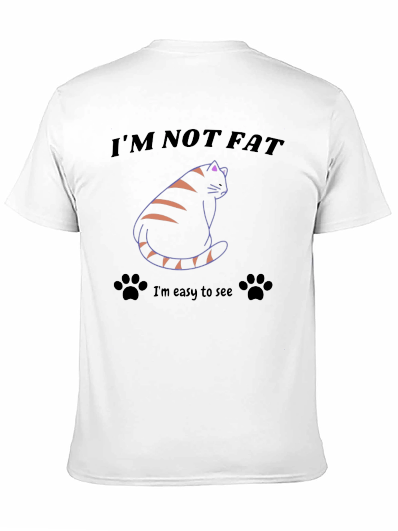 Im Not Fat T-Shirt Funny Cat Tee