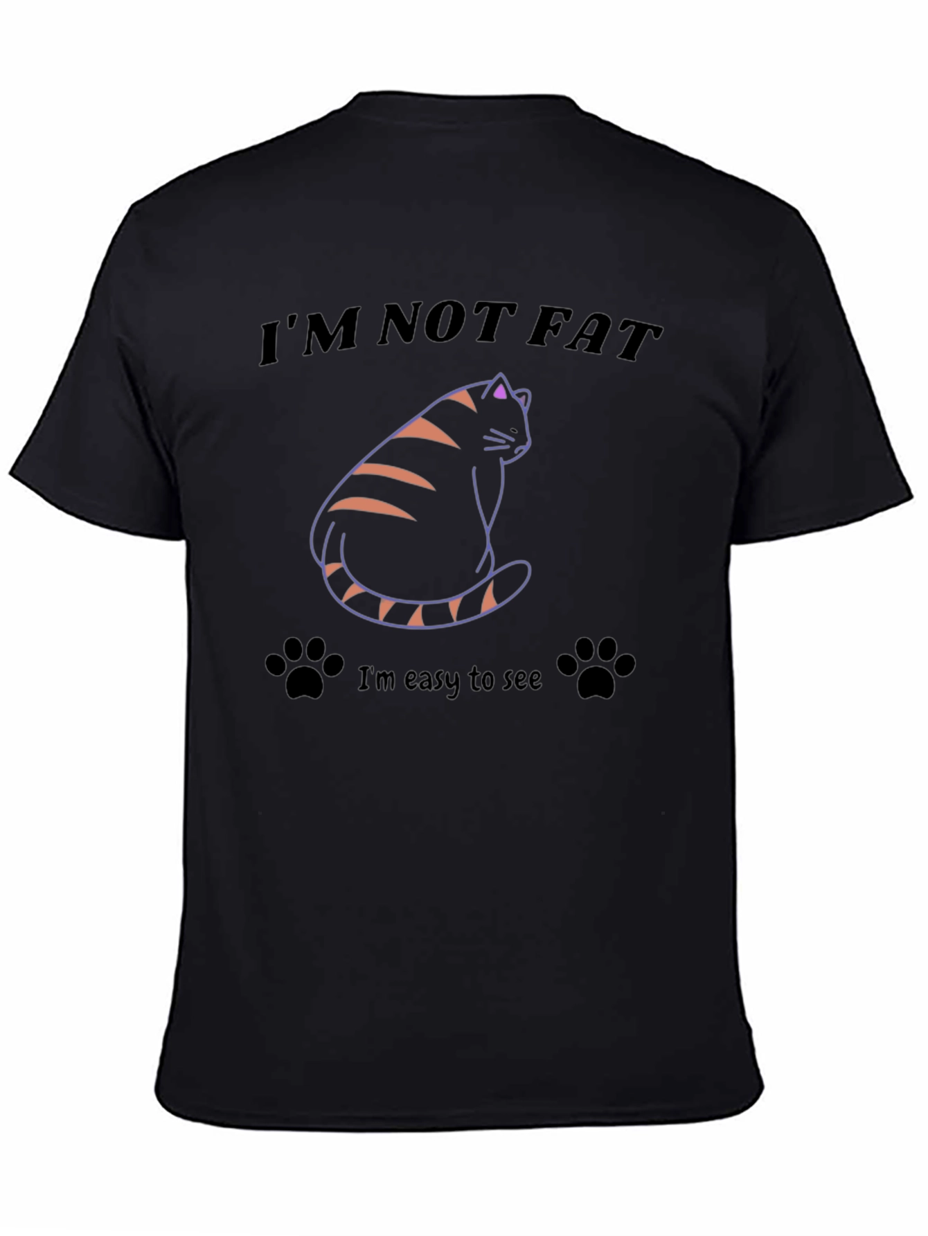 Im Not Fat T-Shirt Funny Cat Tee