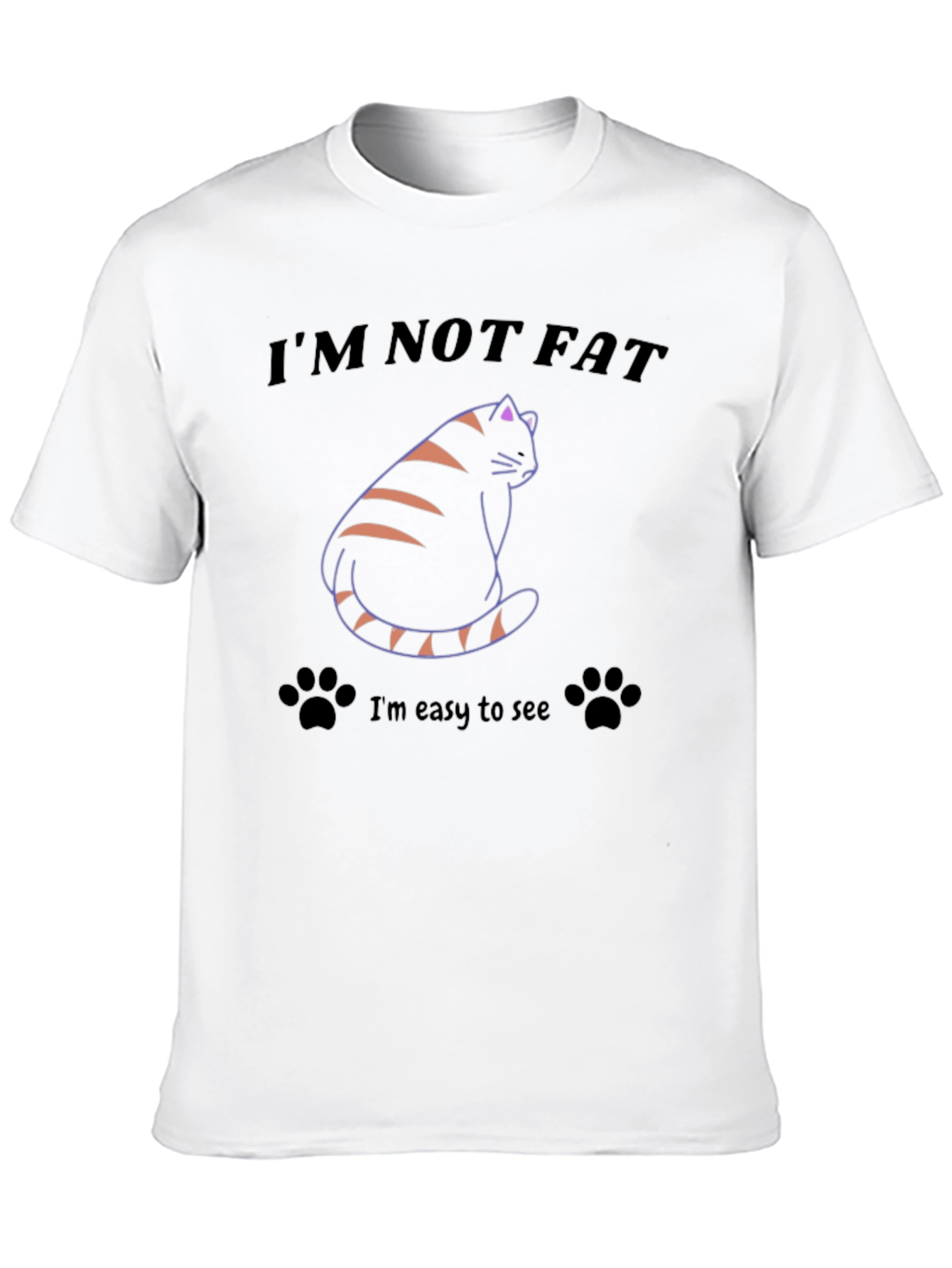 Im Not Fat T-Shirt Funny Cat Tee
