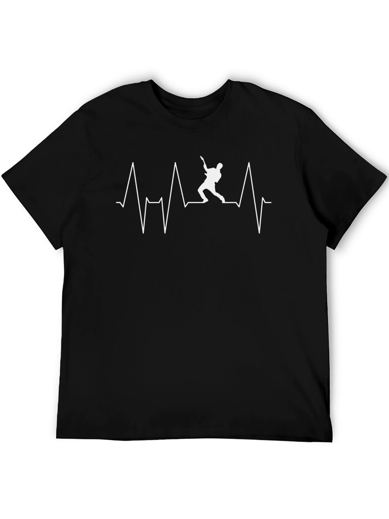 Guitar Heartbeat T-Shirt - Black