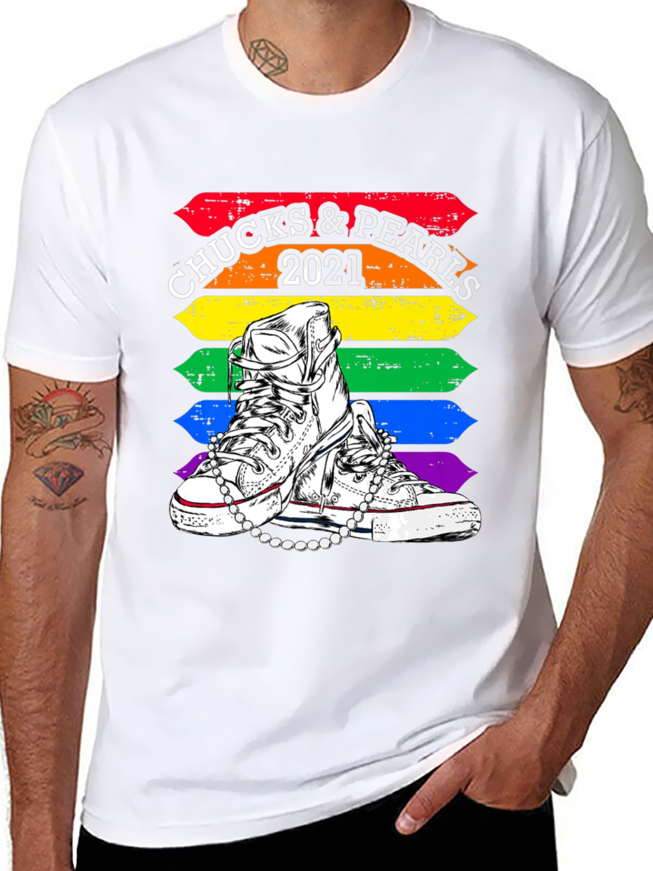 Chucks & Pearls 2021 Pride T-Shirt
