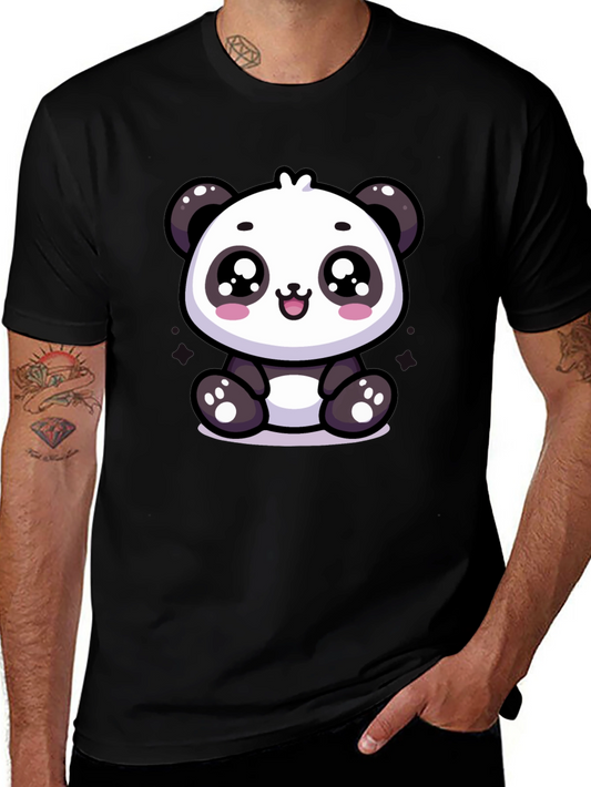 Cute Panda Graphic Tee - Soft Cotton Blend