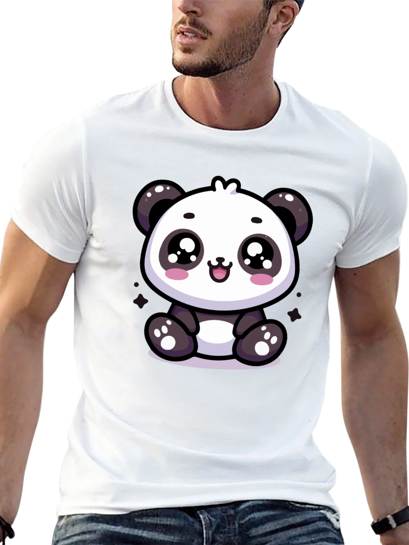 Cute Panda Graphic Tee - Soft Cotton Blend