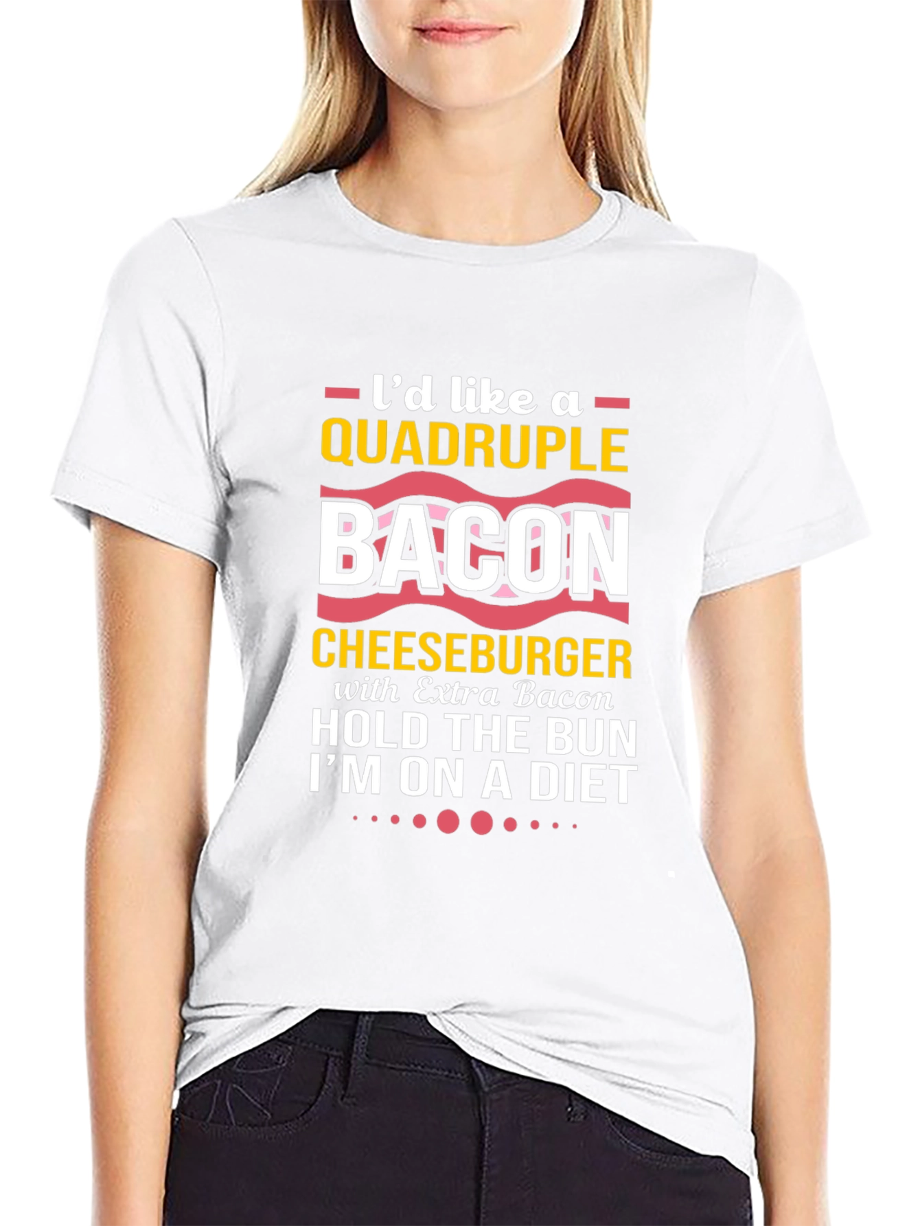 Quadruple Bacon Cheeseburger Diet T-Shirt