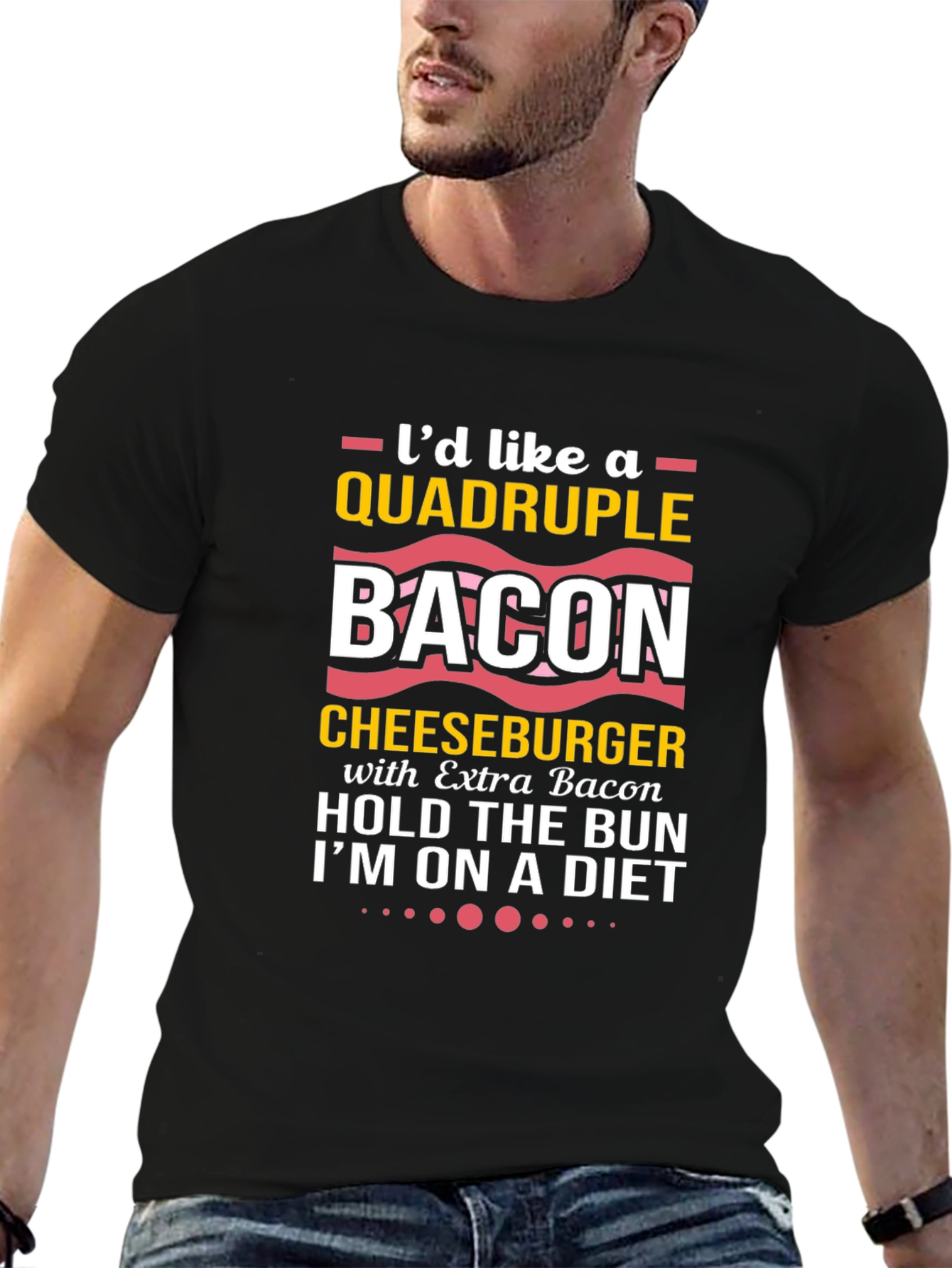 Quadruple Bacon Cheeseburger Diet T-Shirt