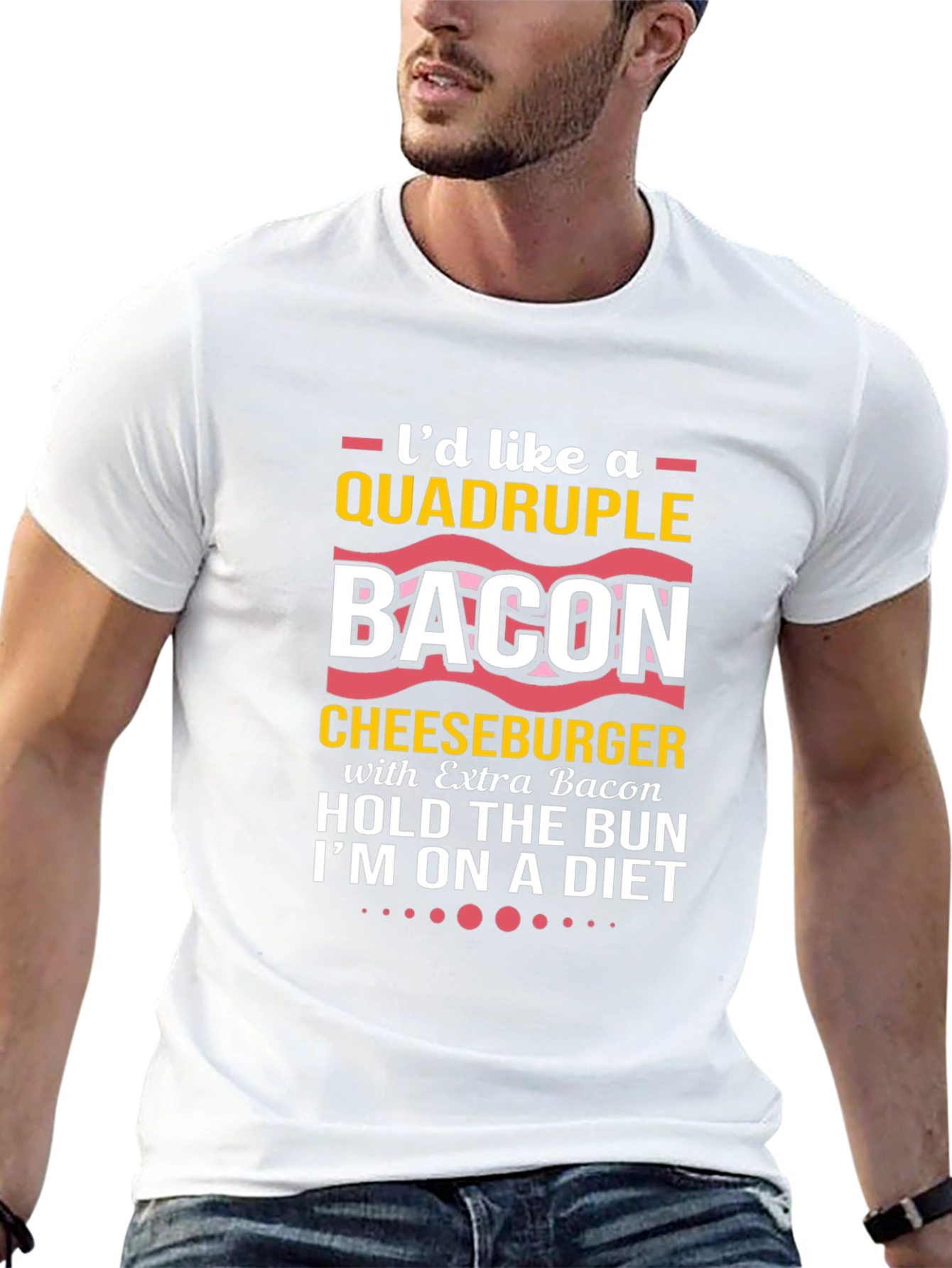 Quadruple Bacon Cheeseburger Diet T-Shirt