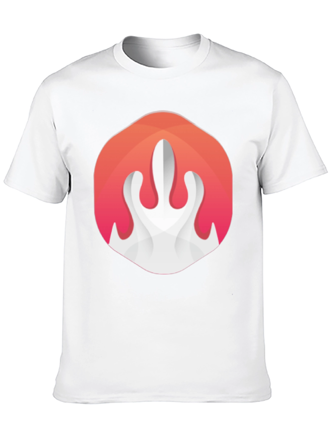 Abstract Flame Graphic Black T-Shirt
