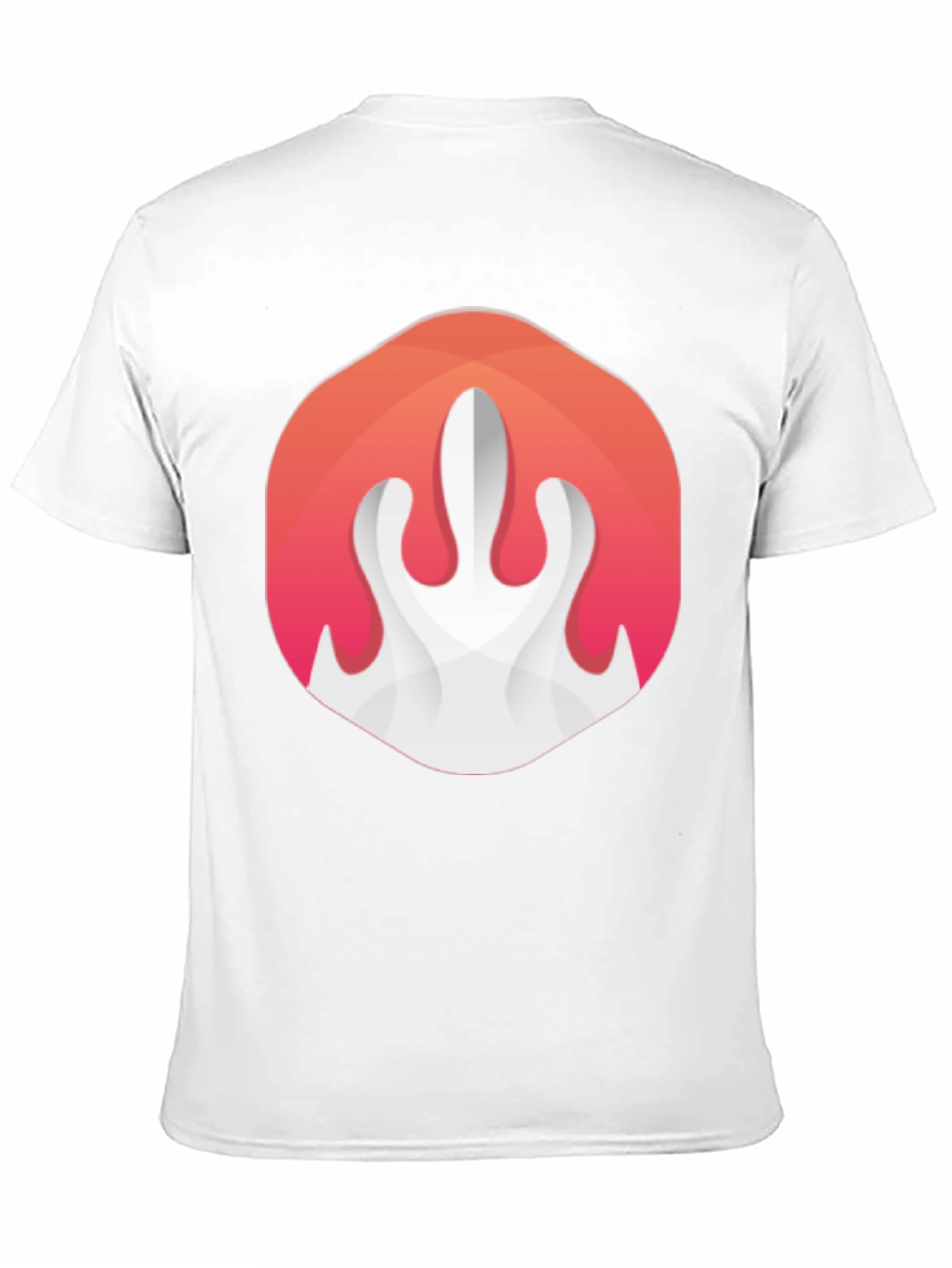 Abstract Flame Graphic Black T-Shirt