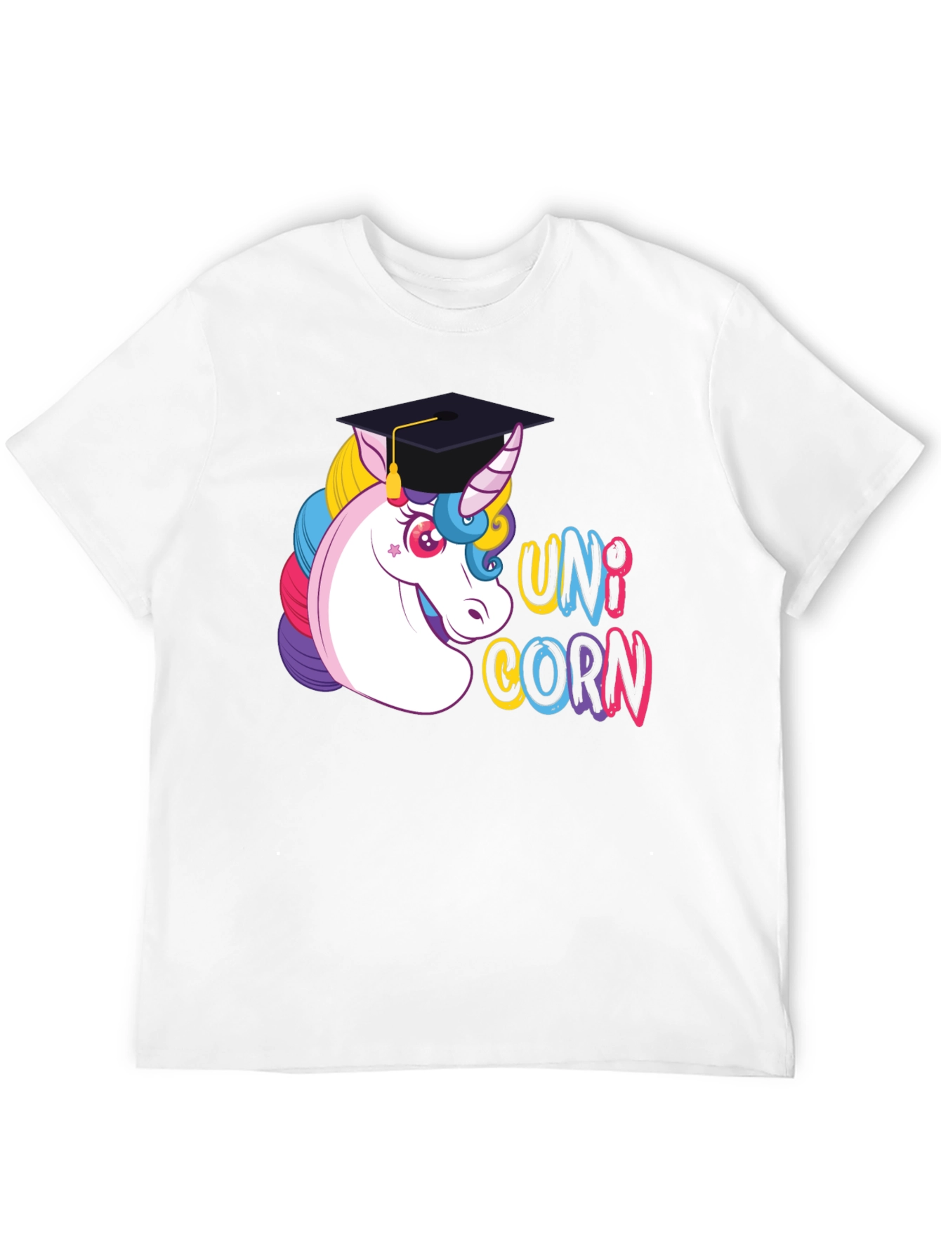 Graduation Unicorn T-Shirt - Black