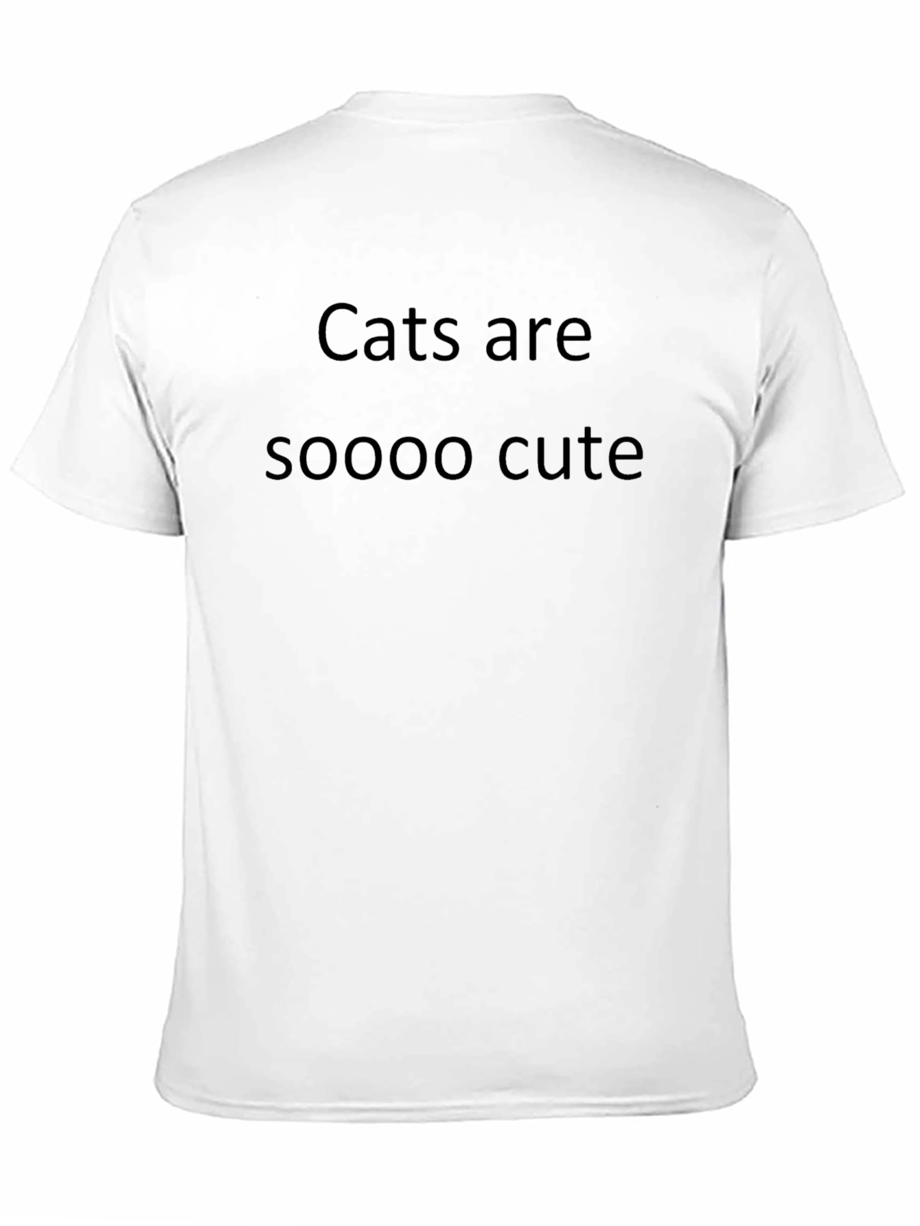 Cats Are So Cute Black T-Shirt