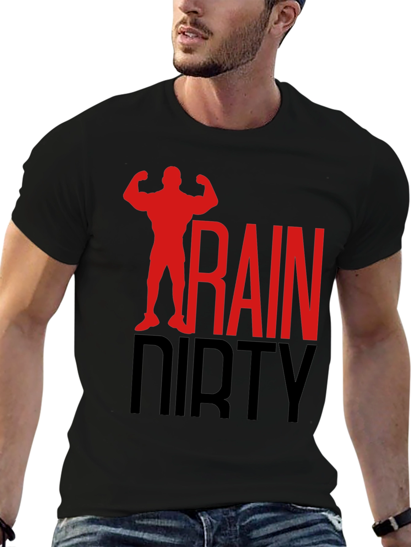 Train Dirty Black Graphic T-Shirt